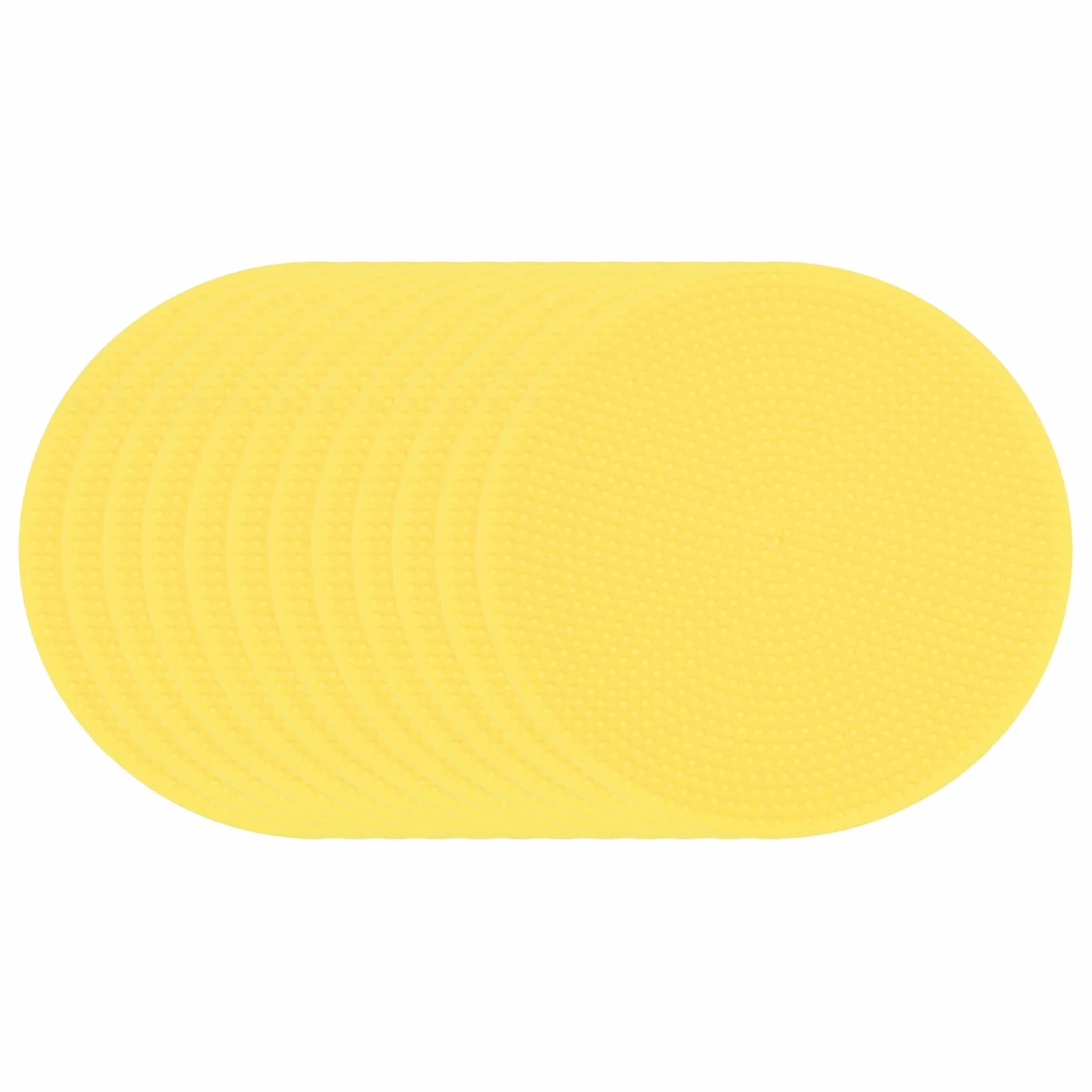 PATIKIL Marqueurs de Repérage 4 Pouces 12 Pièces Points de Sol Antidérapants Cônes Plats en Poly pour Gymnase Entraînement de Vitesse Sports Jaunes