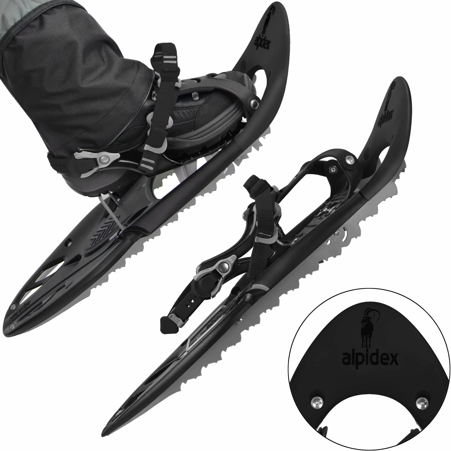 ALPIDEX Raquette Neige Adulte 38-45 Sac Transport Bâtons Telescopiques
