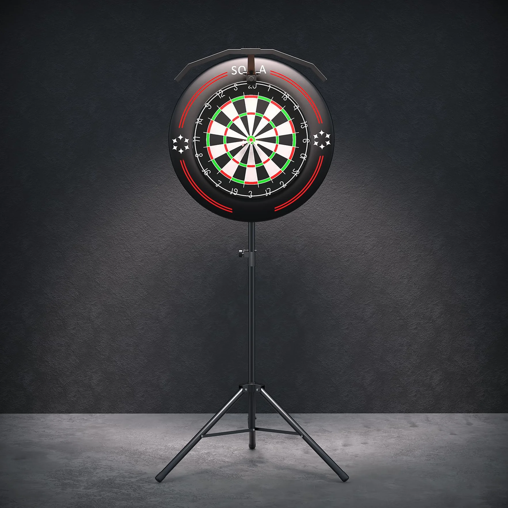 SOLLA Support Trépied Portable pour Cible de Fléchettes Sisal et Électroniques