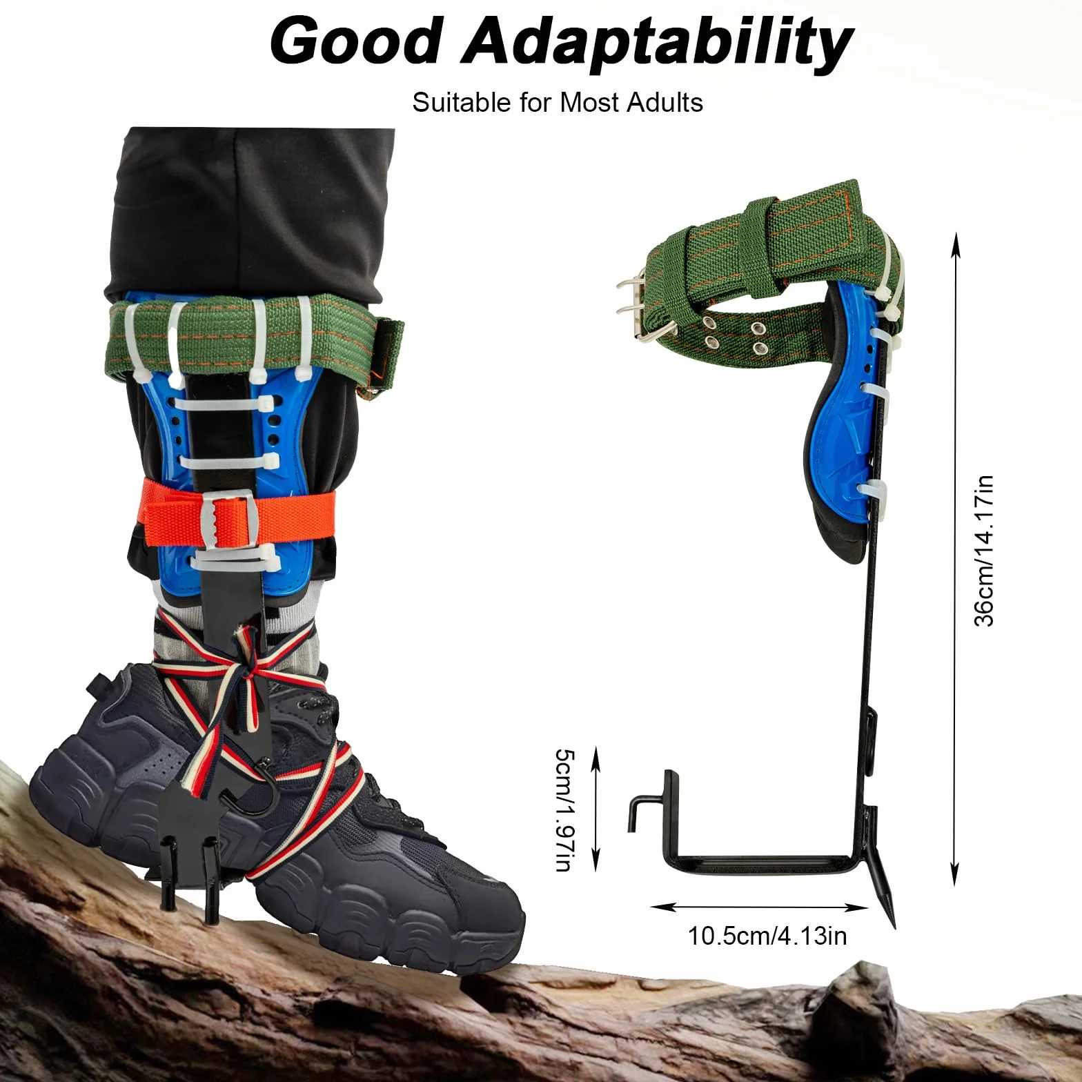 Kit d'équipement d'escalade pour arbres, crampons forestiers, pointes avec bande de sécurité