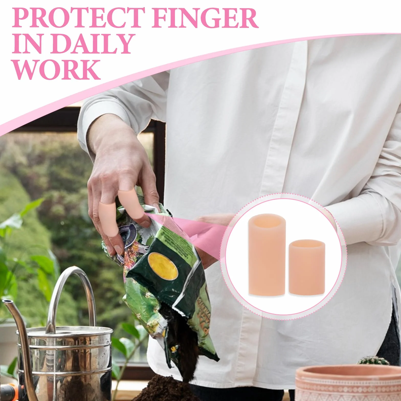 JJUNW Lot de 14 protège-doigts en silicone - Protection des doigts pour arthrite, eczéma, travail et sport