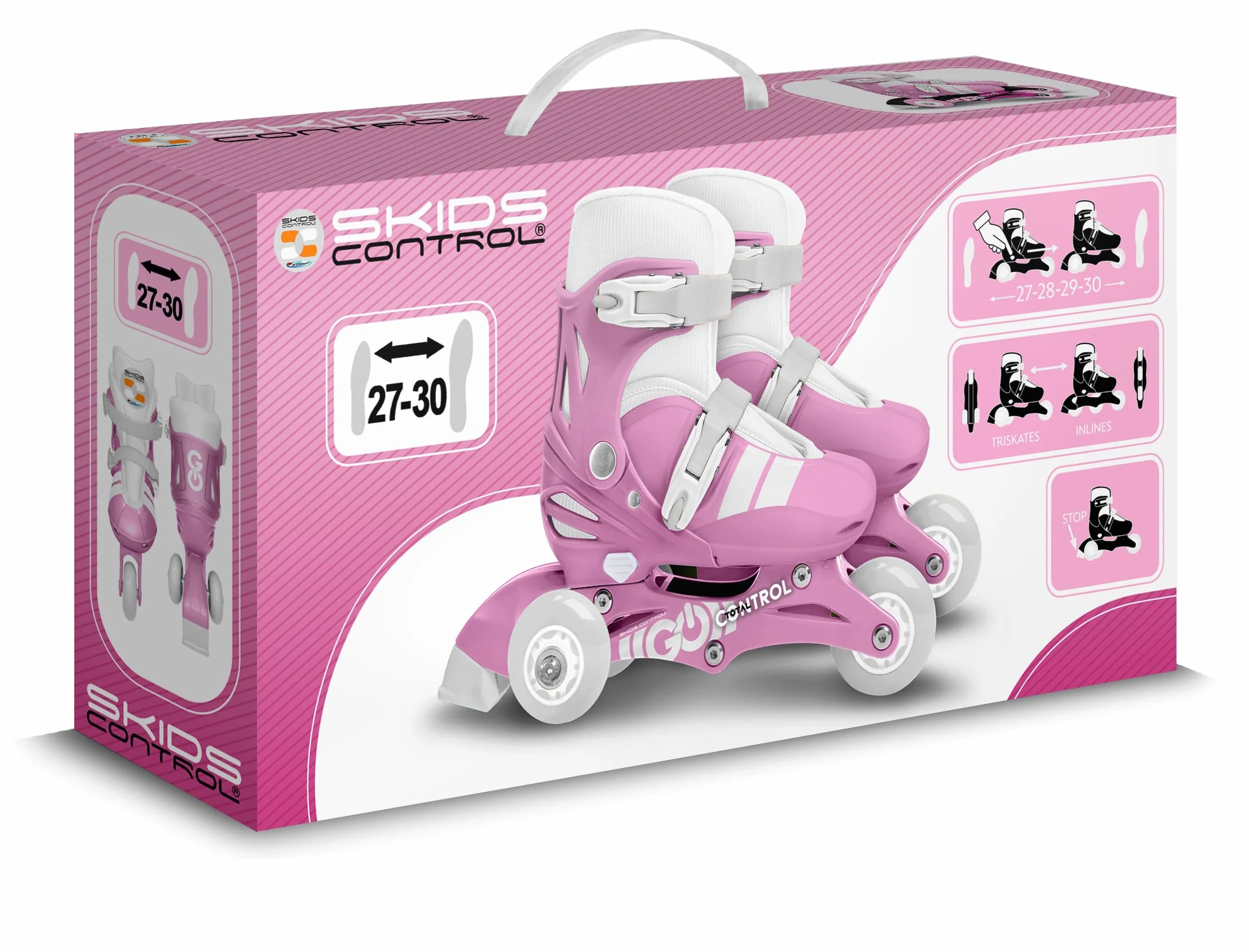 TRISKATES SKIDS Control Pink Rollers 27-30