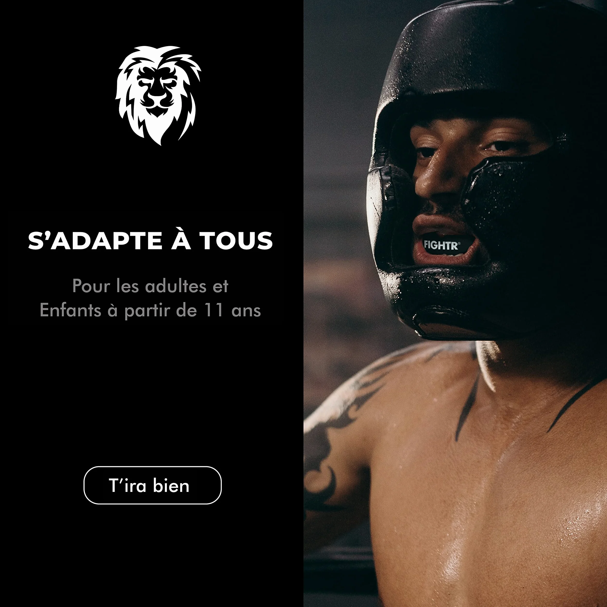 FIGHTR® Protège-Dents Sport pour Boxe, MMA, Muay Thai, Hockey, Arts Martiaux avec Boîte d'Hygiène