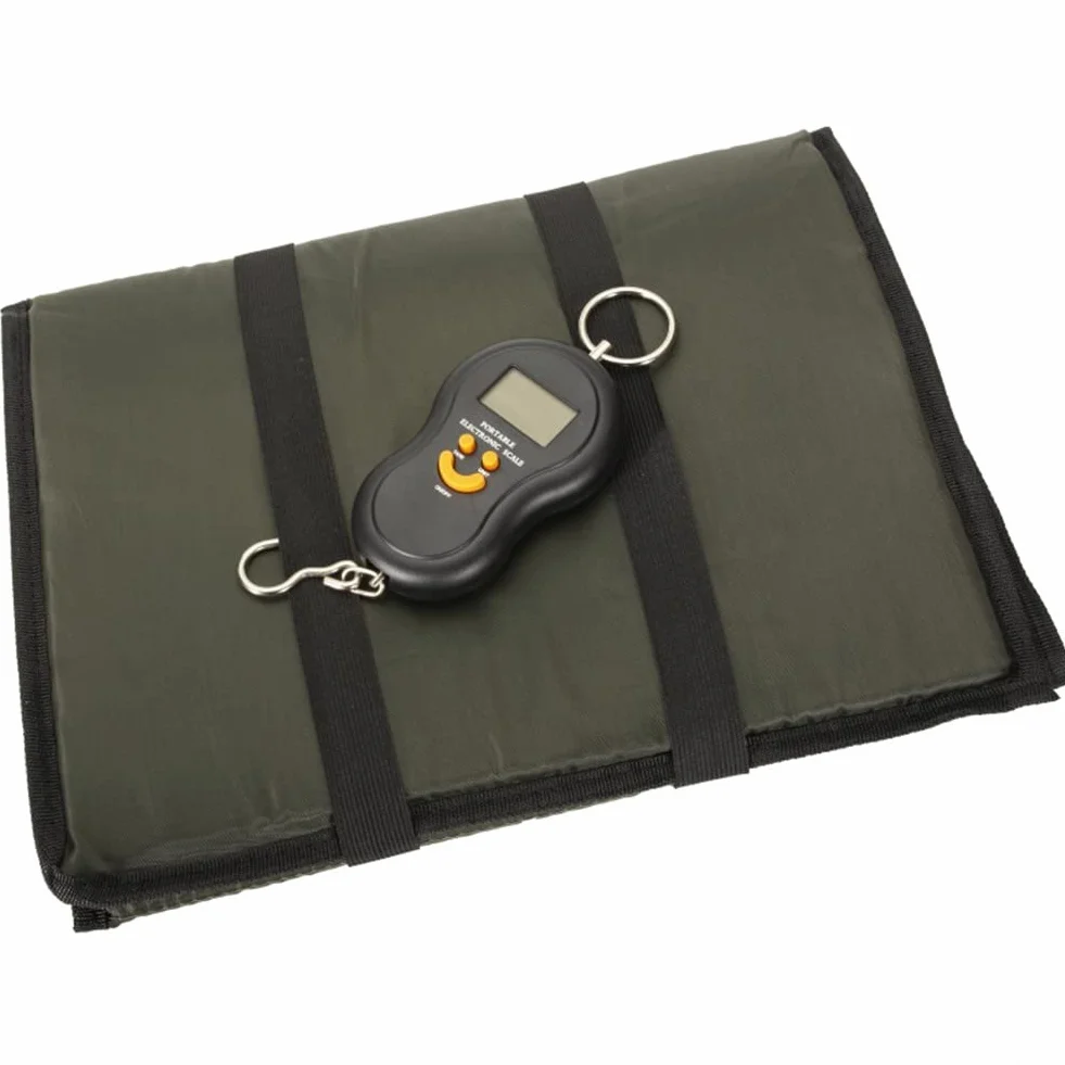 Tapis de réception de pêche à la carpe imperméable pliable avec balance numérique