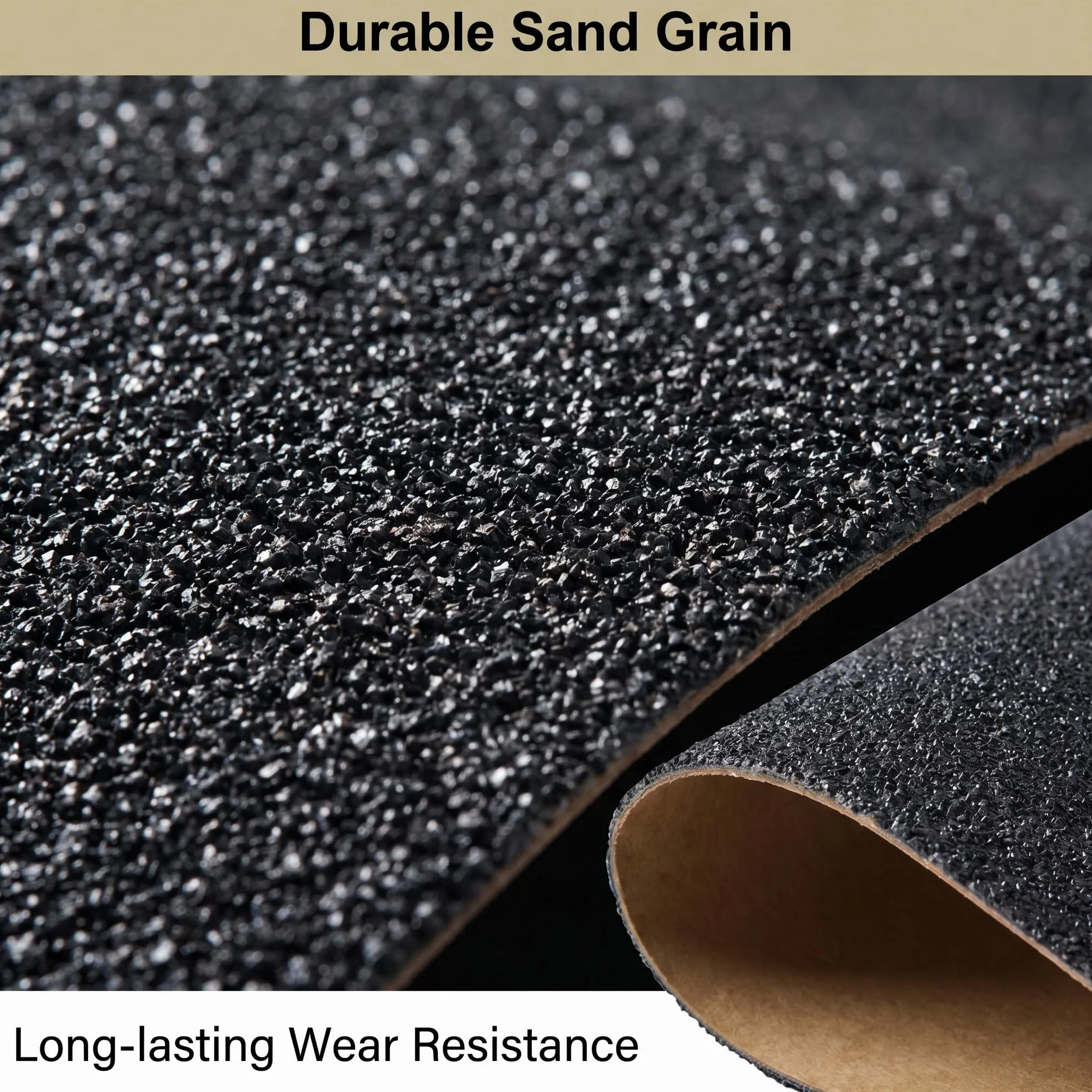 Skateboard Grip Tape Sheet Ruban De Skate Noir 81 x 21cm Professionnel