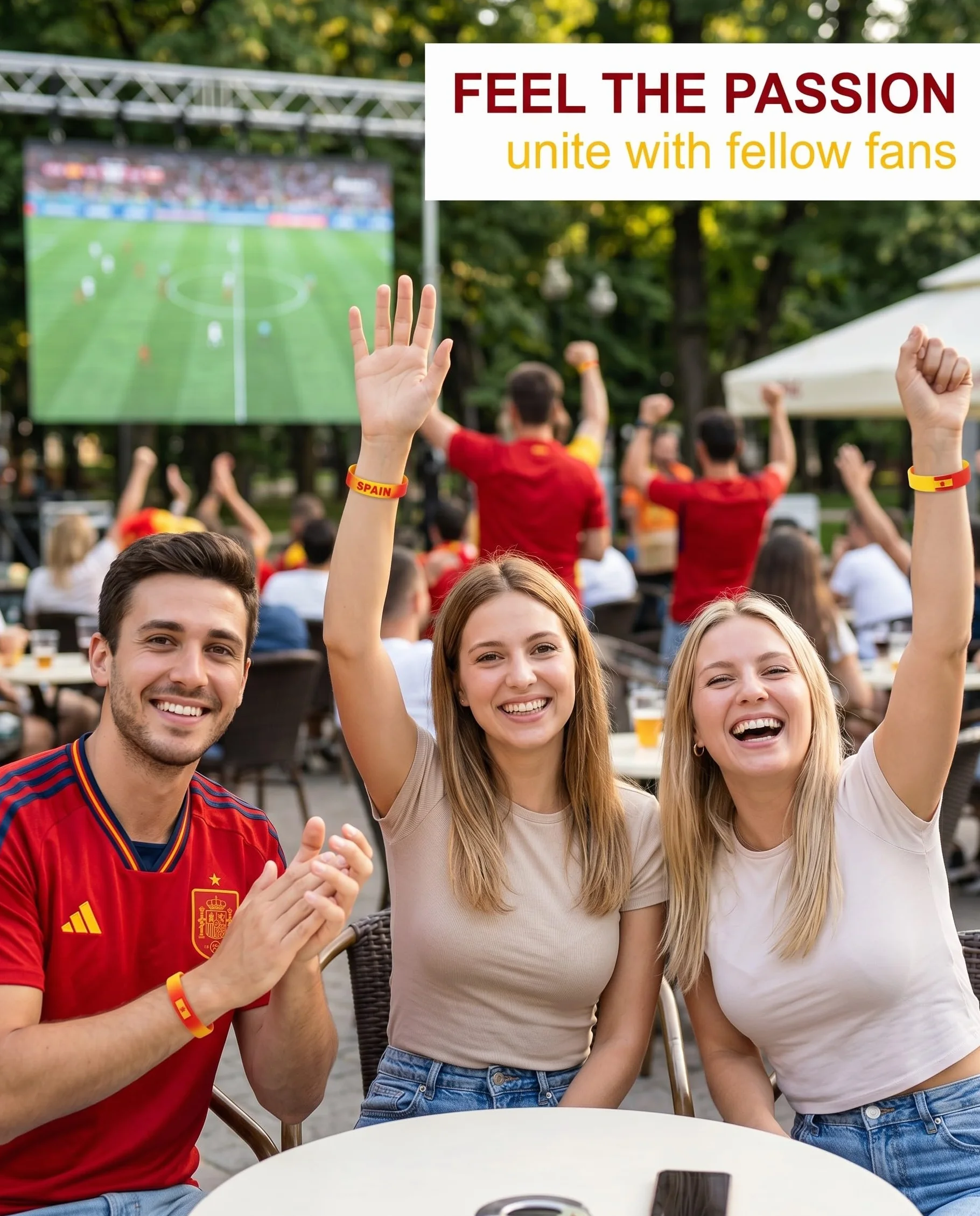 Bracelets Coupe du Monde 2026 Espagne Lot de 10 Silicone Drapeau Espagne