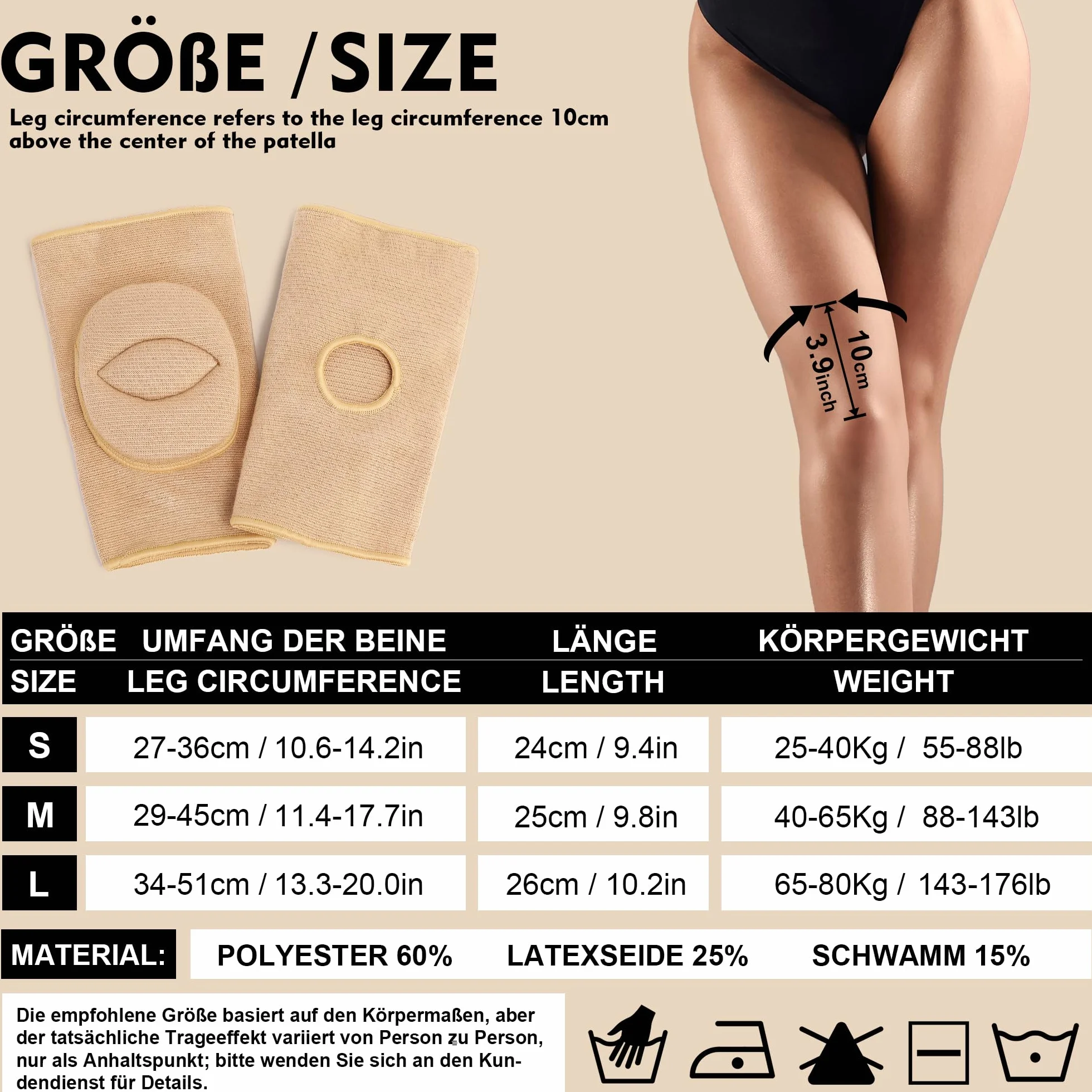 Genouillères pour le sport 20 mm mousse protection chocs yoga course