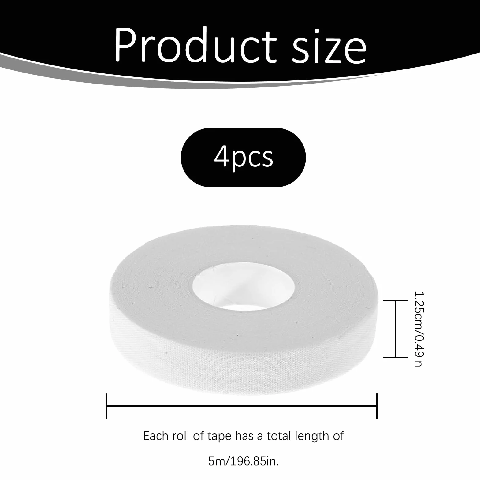 Tape Sportive Adhésif Extra Fort pour Doigts, Chevilles, Poignets, Escalade, Musculation (1,25cm x 10m)