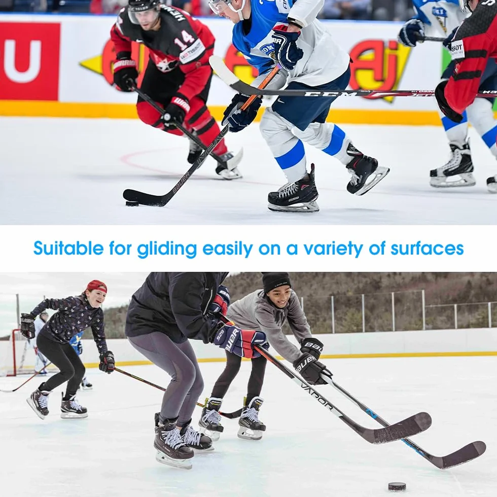 Pucks de Hockey de Pratique 75 mm x 25 mm en Caoutchouc pour Entraînement Intérieur et Extérieur