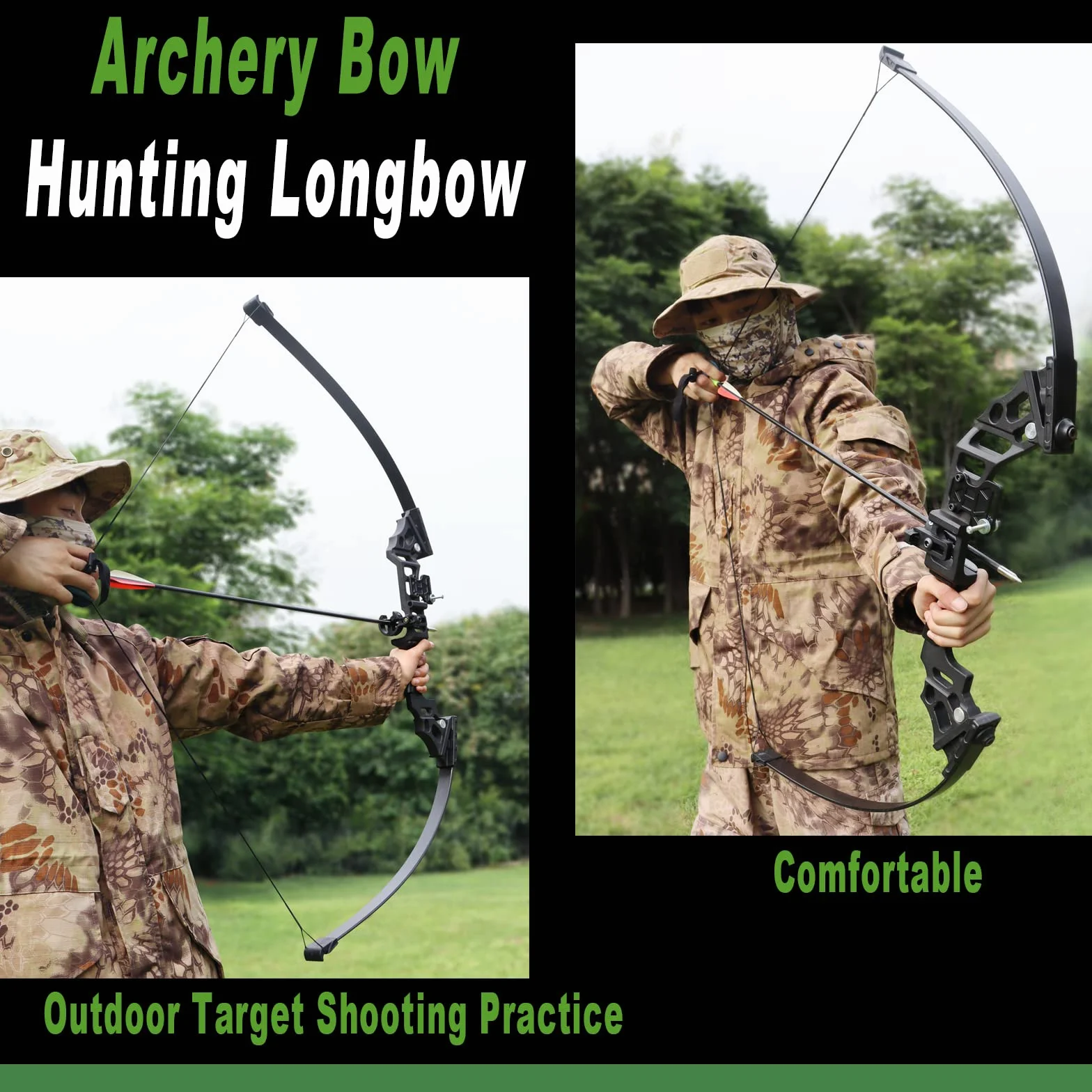 Tongtu Takedown Arc Classique 40 lbs Alliage d'aluminium Riser Kit Chasse Droitier