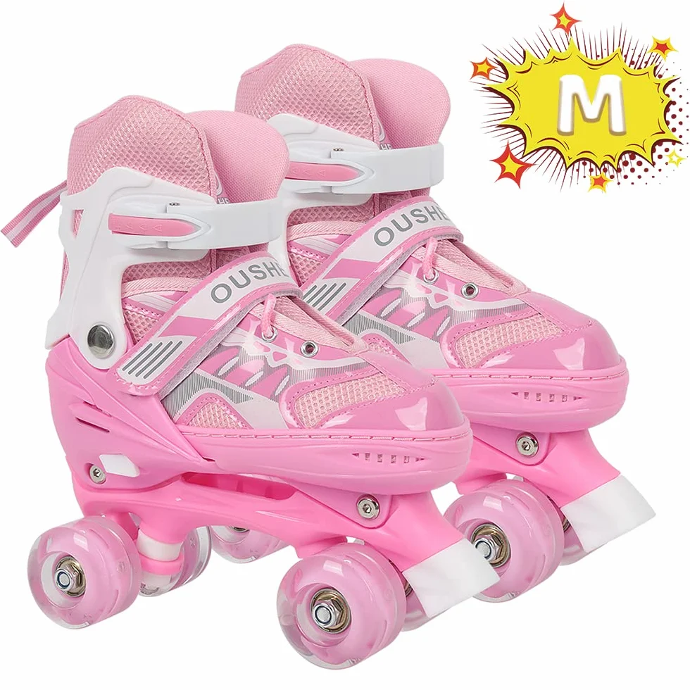 Patins à roulettes ajustables pour enfants filles garçons débutants extérieur intérieur