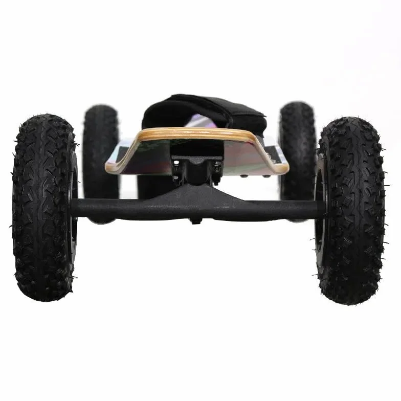 Howzit PeakFlow Mountainboard Tout-Terrain 96cm Bois de Bouleau 9 Plis Trucks 36cm Roues 8 Pouces Fixations Velcro Freeride Kite-Skate