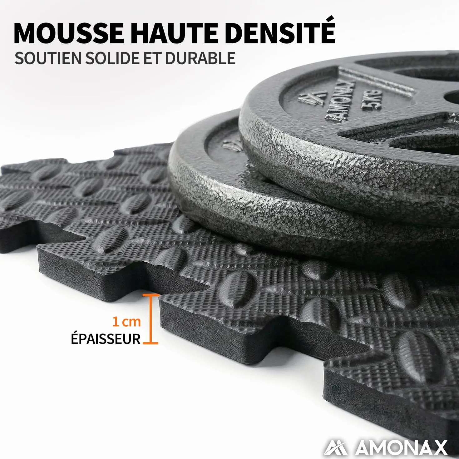 Amonax Tapis de Sport Eva 30x30 cm Dalle Garage Tatami Puzzle Protection Sol Fitness