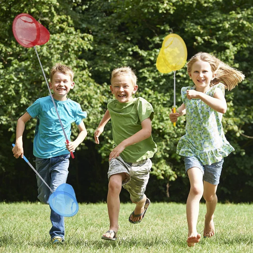 Filet Papillon Télescopique Extensible 37-86 cm 6 Pièces pour Enfants Chasse aux Insectes