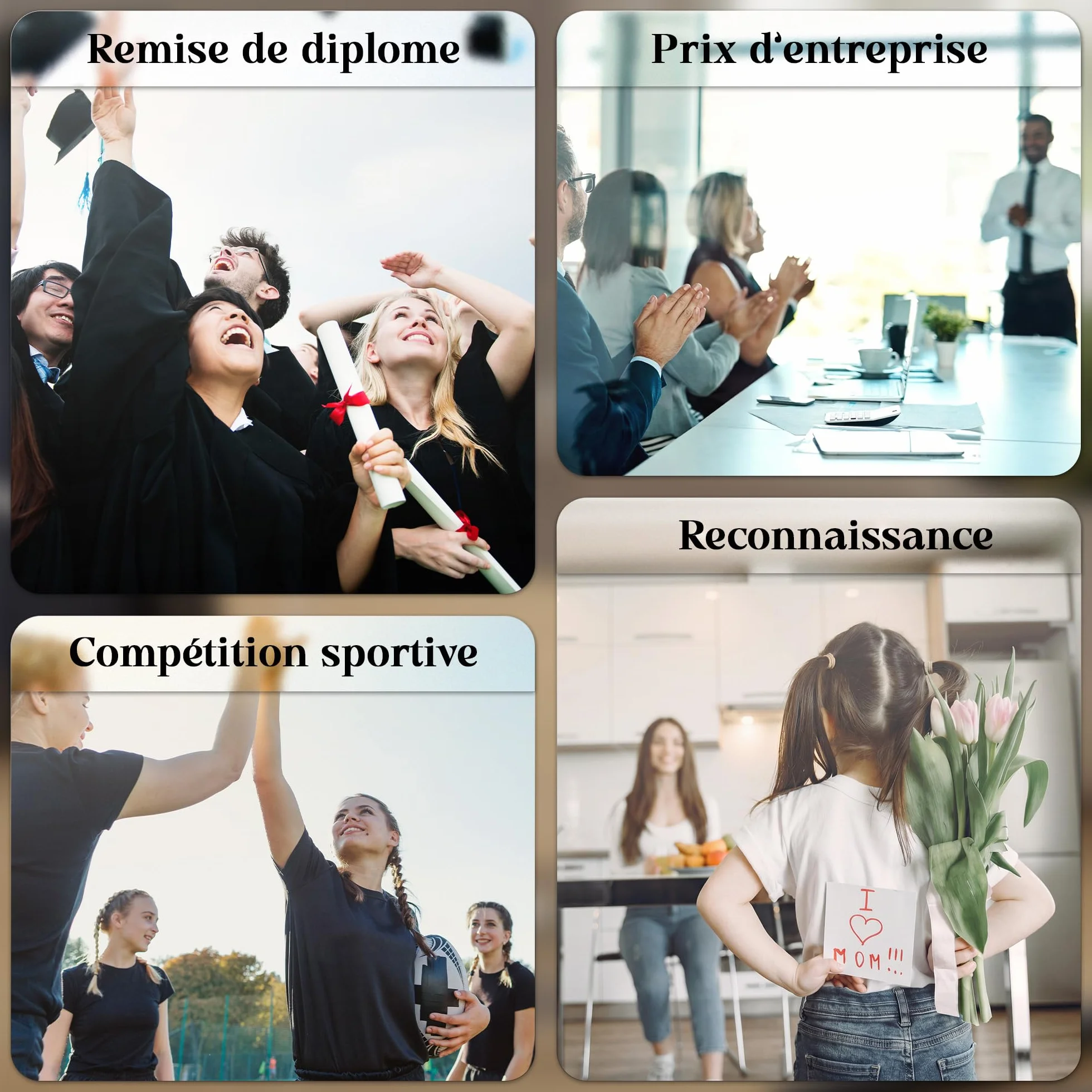 Trophée Personnalisable Verre Coffret Cadeau Texte Prénom Date Gravée Retraite Récompense Sport