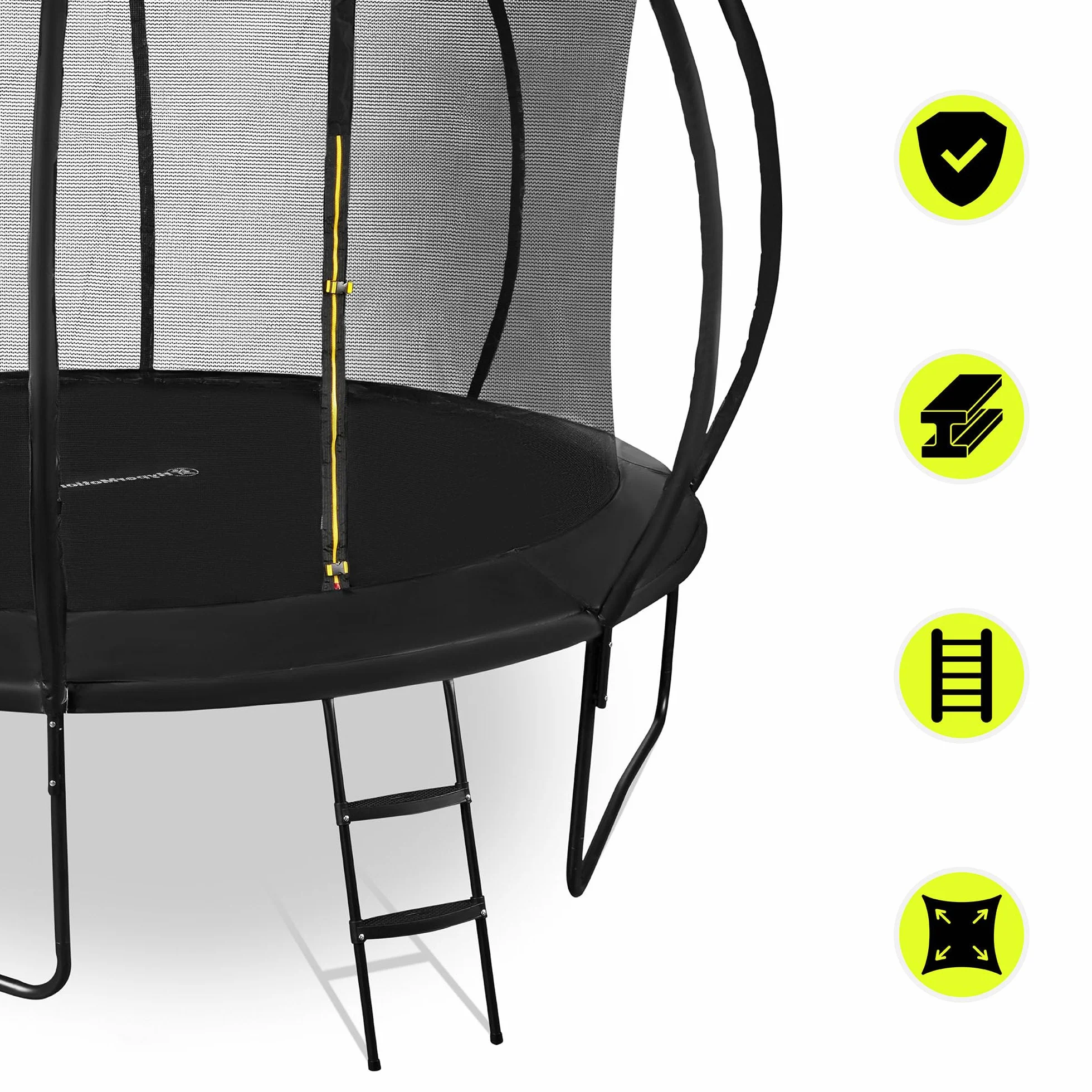 Trampoline Exterieur Enfant 3 Ans 244/305/366/430/487 cm avec Filet de Sécurité