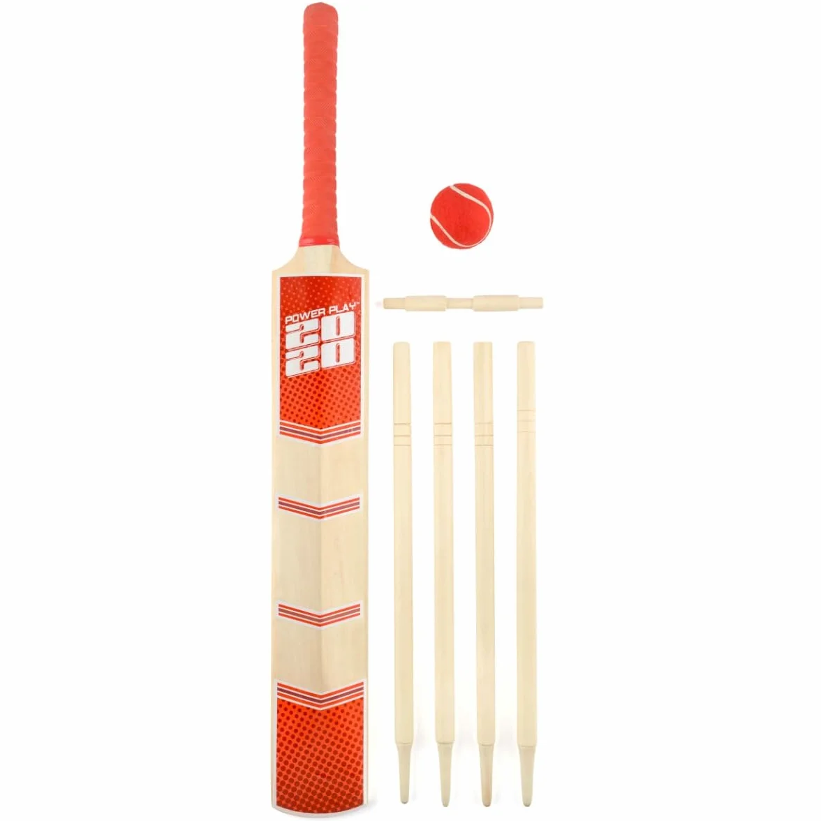 PowerPlay BG889 Deluxe Cricket Set Size 5 Bat, 4 Stumps, Bails, Ball & Bag