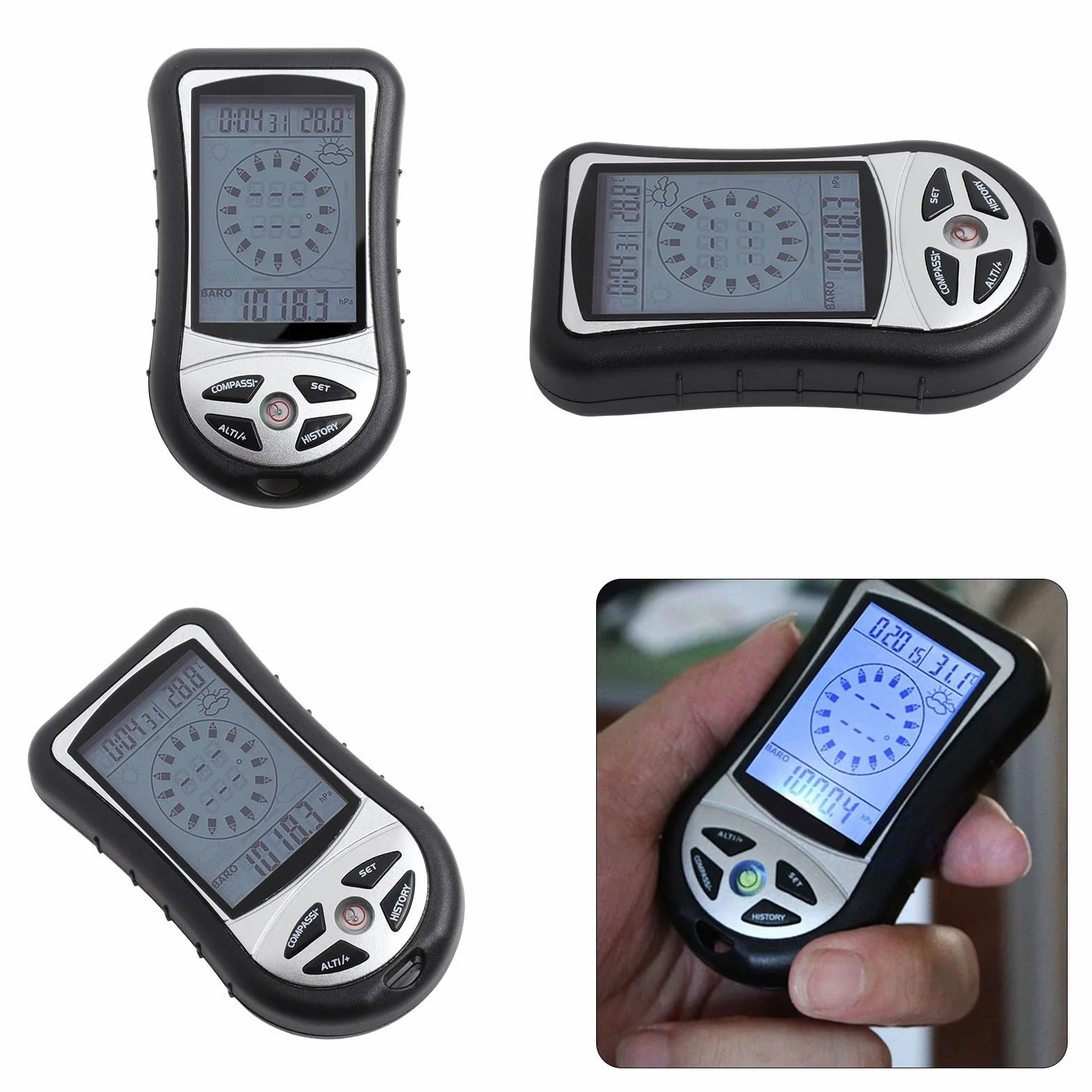 Altimètre numérique DS302 8 en 1 boussole thermomètre équipement randonnée escalade plein air