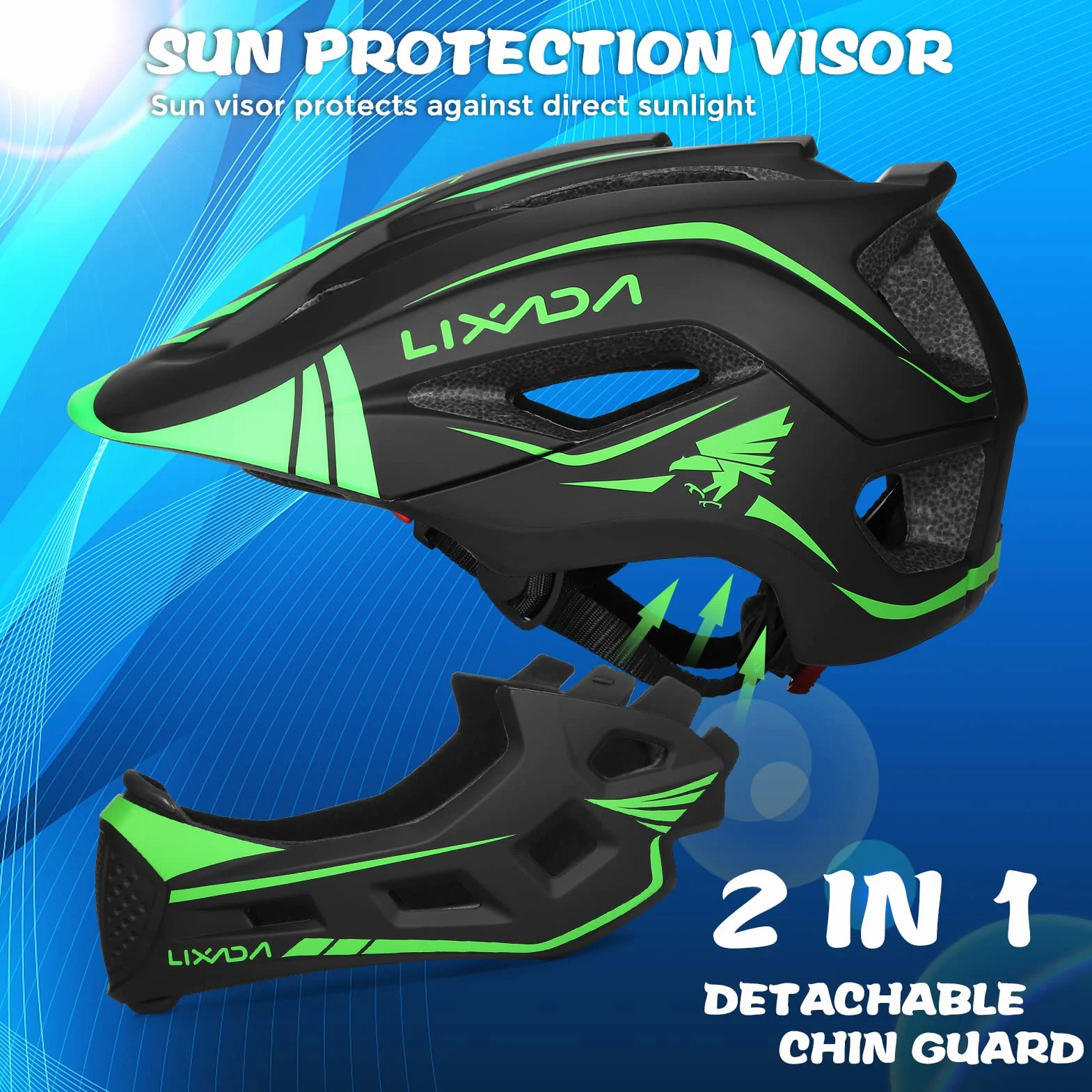 Lixada Casque Enfant Velo Trotinette 52-58cm Protection Robuste Ajustement Parfait Design Respirant
