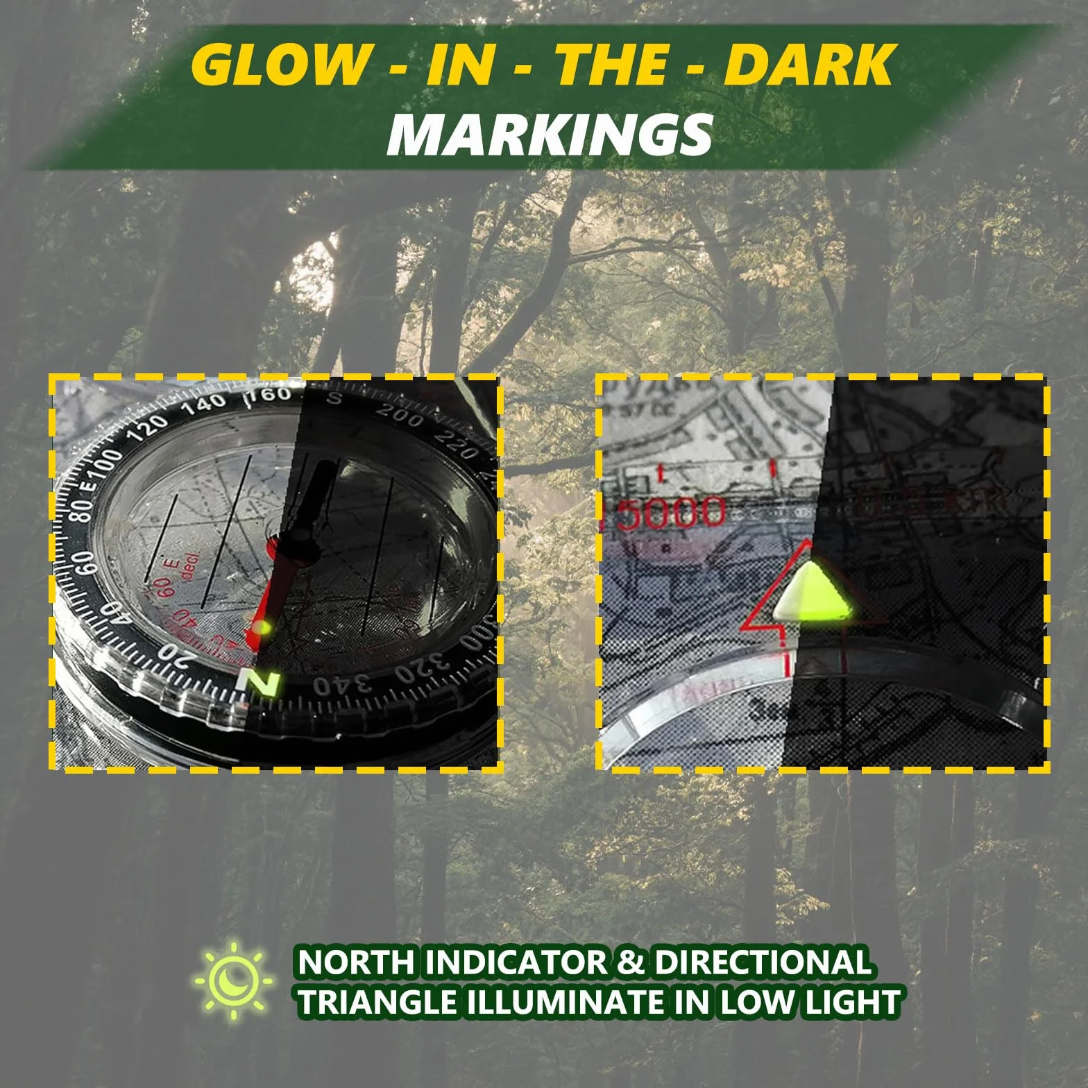 Boussole de Navigation Transparente Compas d'Orientation avec Déclinaison Réglable pour Randonnée Camping Sport Plein air