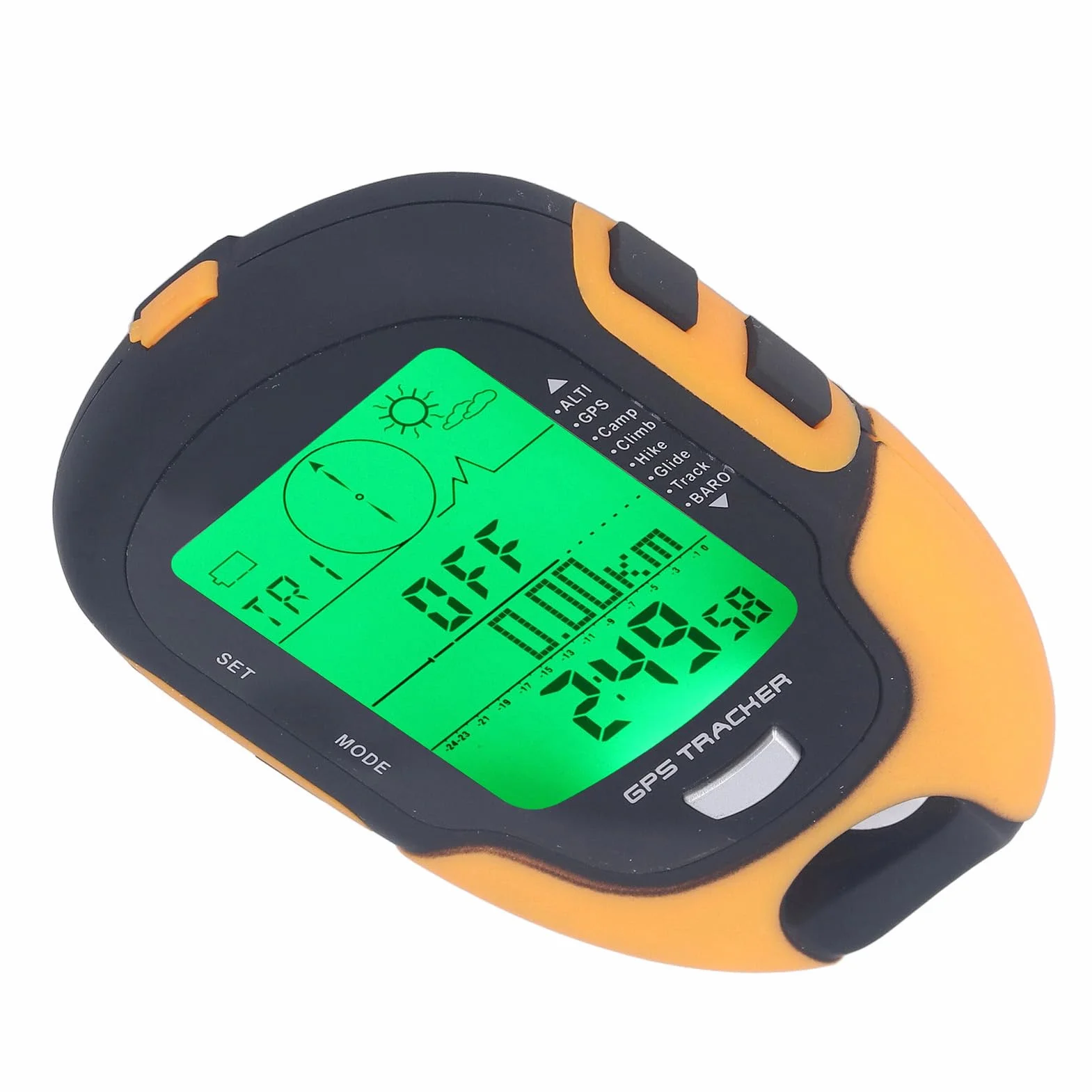 Baromètre GPS Altimètre Boussole Multifonctionnel Étanche IPX4 Thermomètre Météo Testeur de Pression Barométrique LED