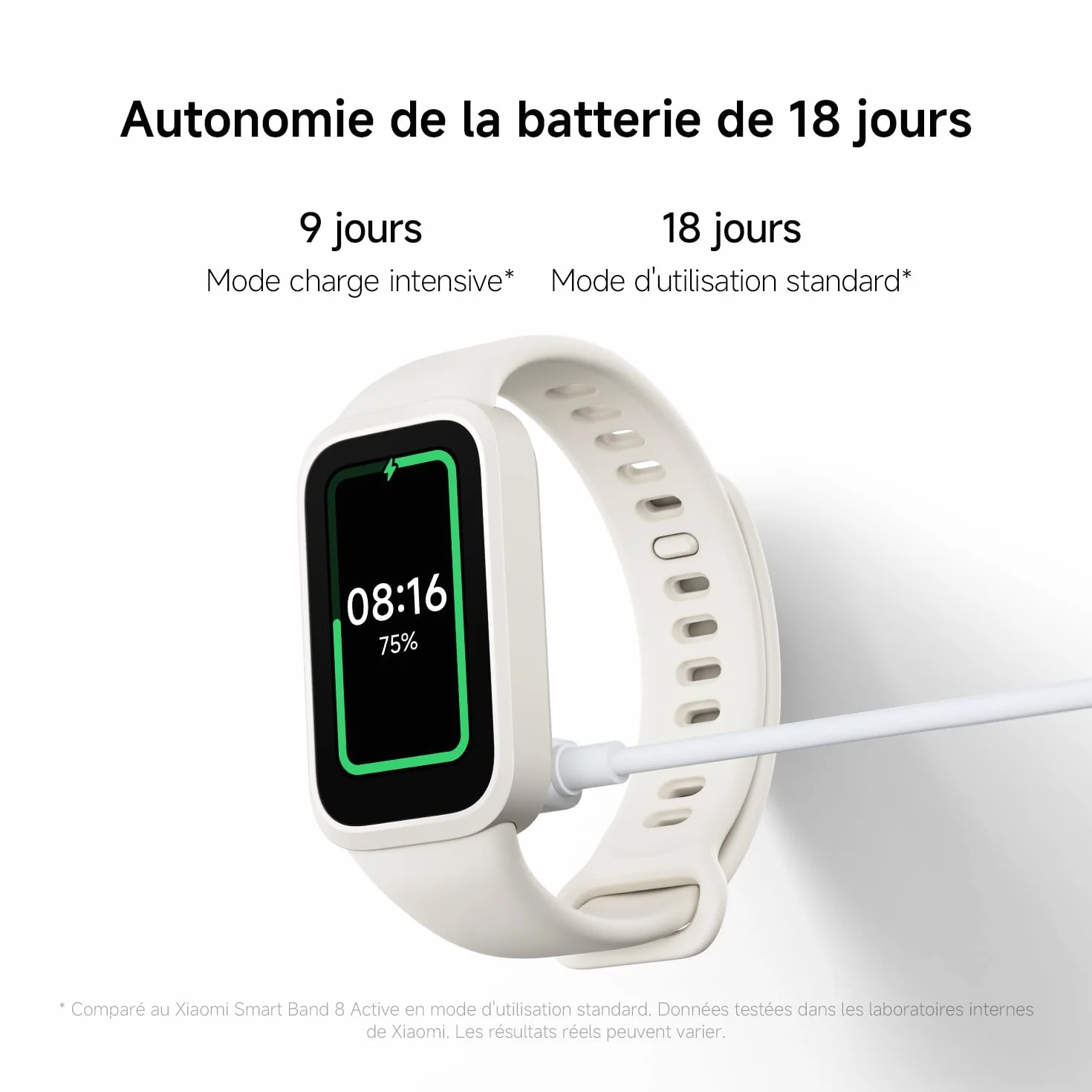 XIAOMI Smart Band 9 Active Bracelet Connecté Sport Montre TFT 37mm 60 Hz 18 Jours 5 ATM Noir
