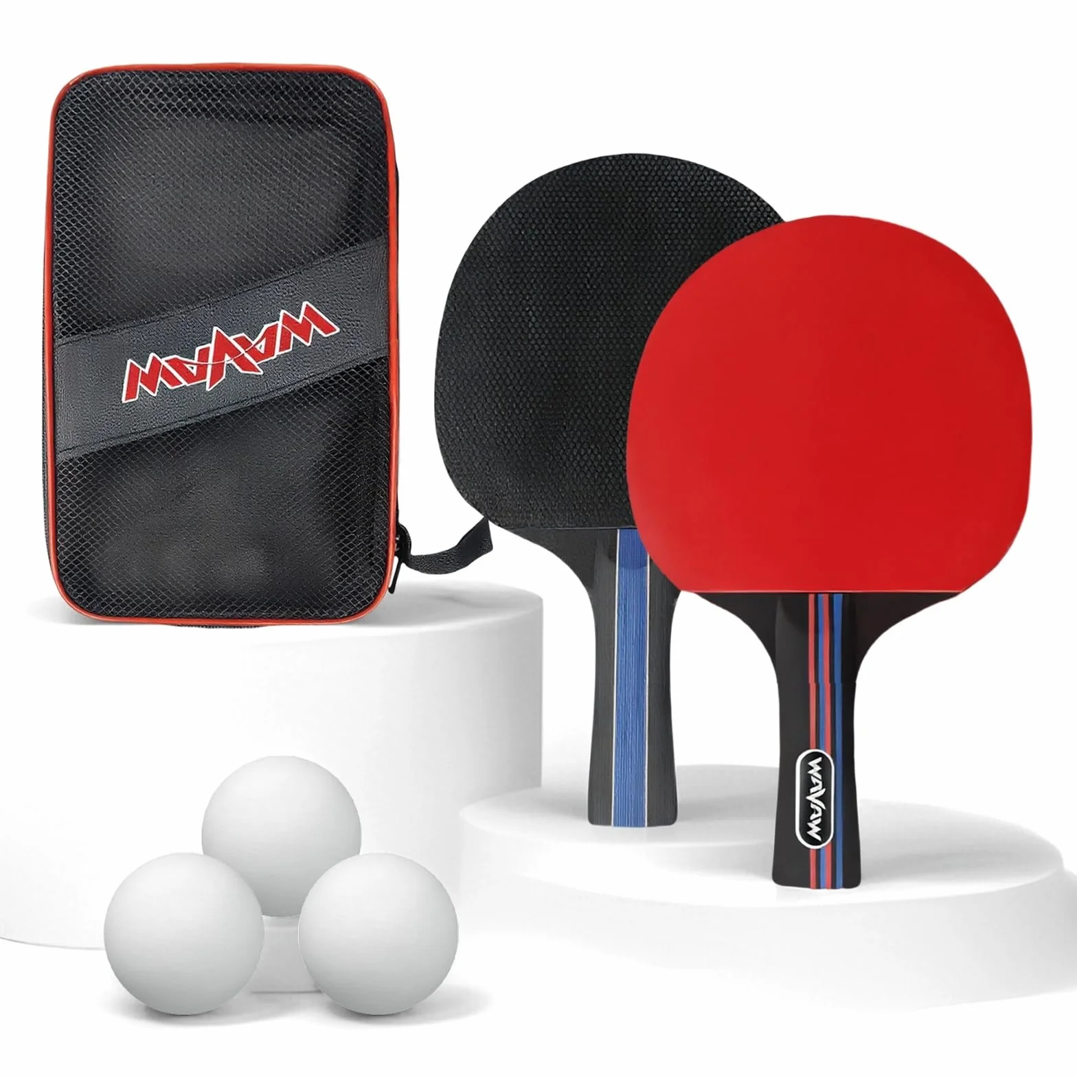 Ensemble de fouets de ping-pong avec balles, entraînement et loisirs