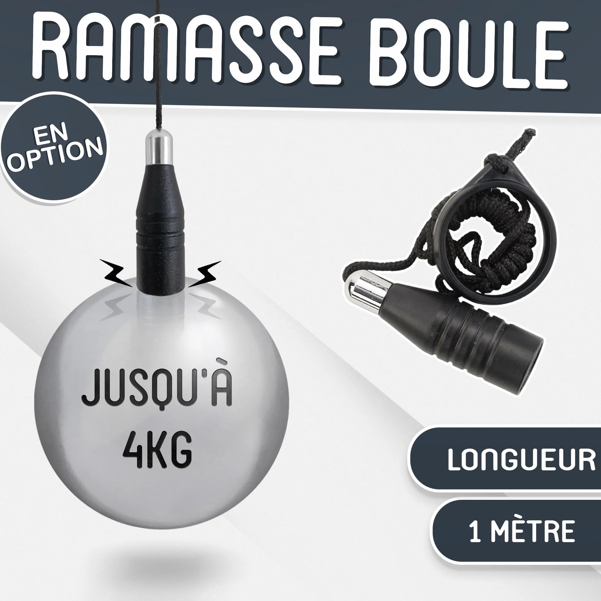 Sacoche pétanque personnalisable pour triplette 3 boules avec prénom et texte