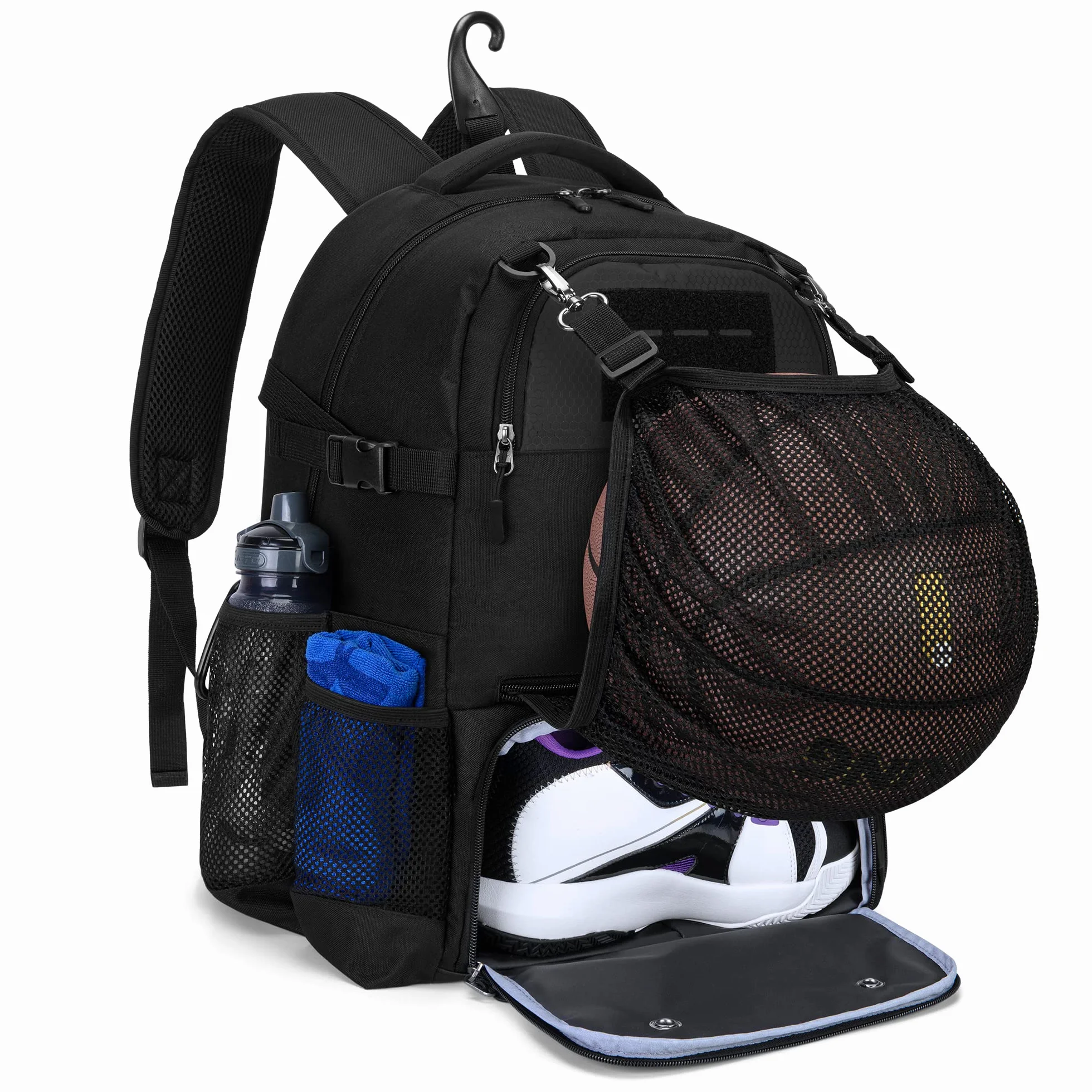 DSLEAF Sac de Basket-Ball avec Filet Extérieur et Compartiment à Chaussures