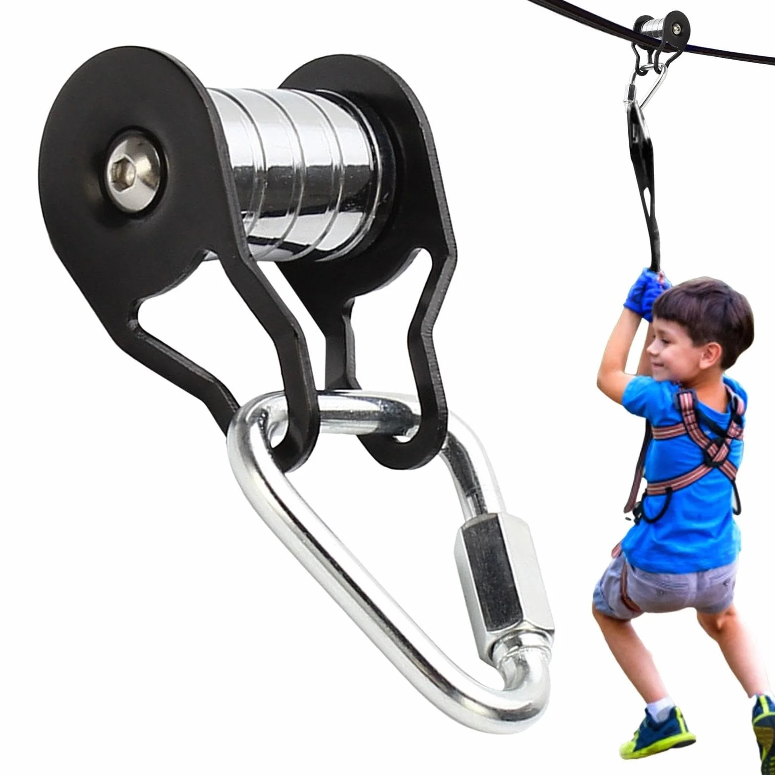Poulie Slacklines Acier 200 Kg Multifonctionnelle