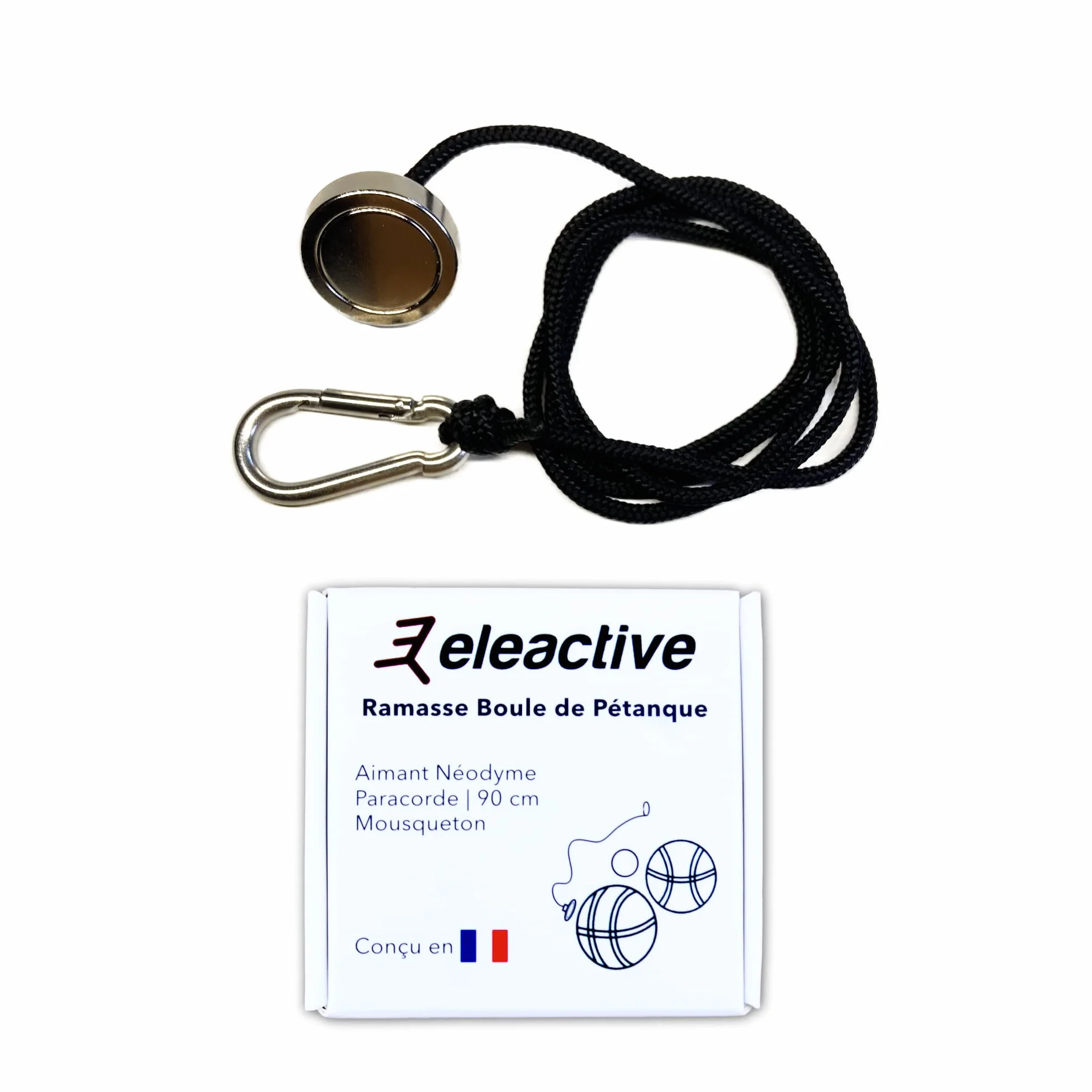 Ramasse Boule de Pétanque Magnétique Premium Aimant Néodyme Ultra Puissant
