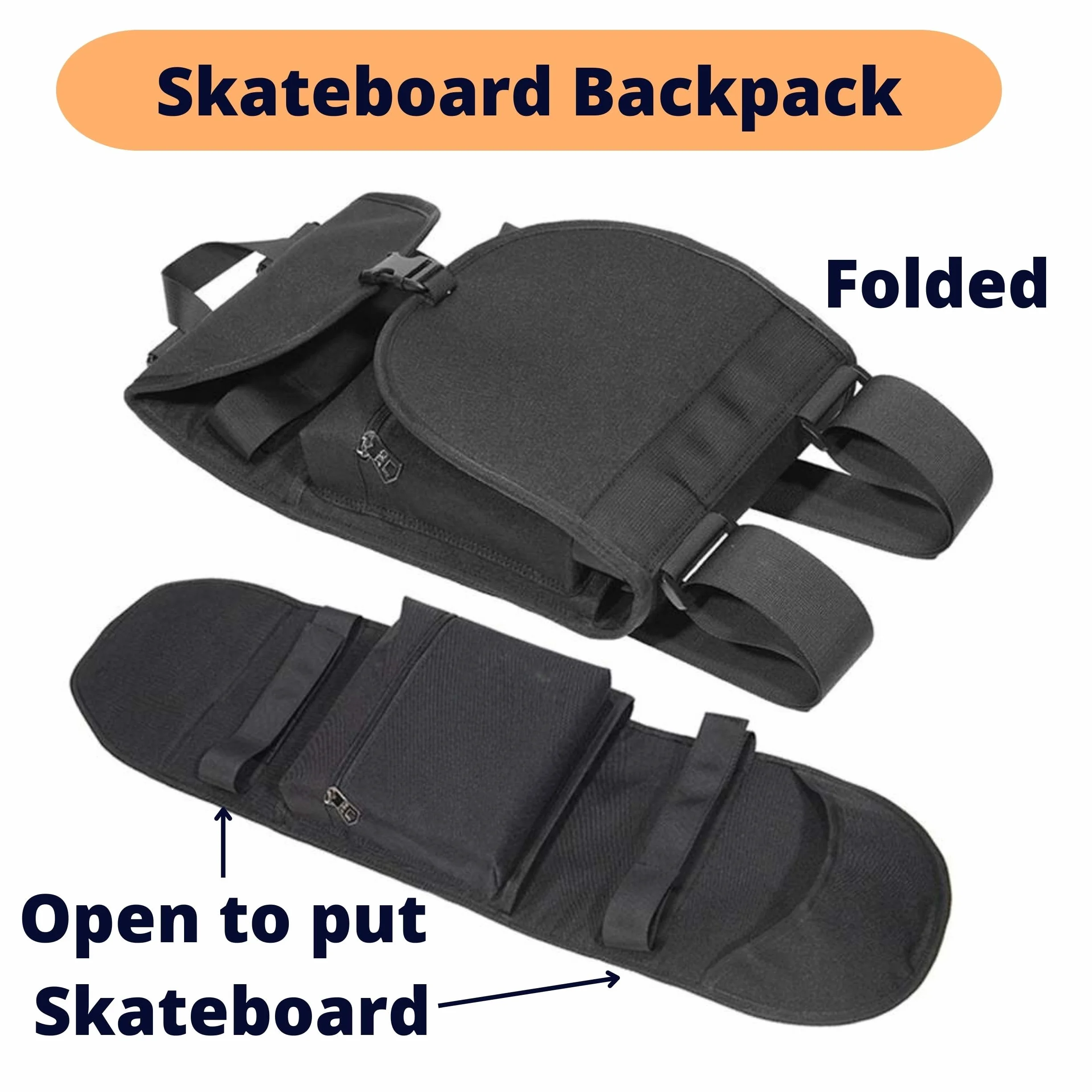 Sac à dos planche à roulettes + Clé T Skate Tool Accessoire Skateboard Housse Longboard Sac de transport