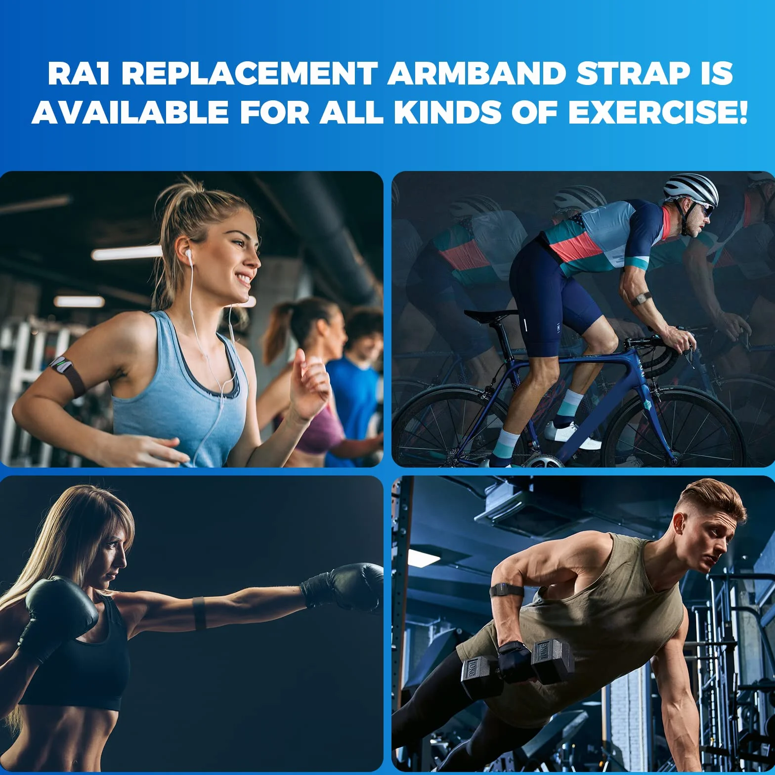 moofit RA1 Capteur de Fréquence Cardiaque Brassard de Remplacement 24,5mm Compatible Wahoo