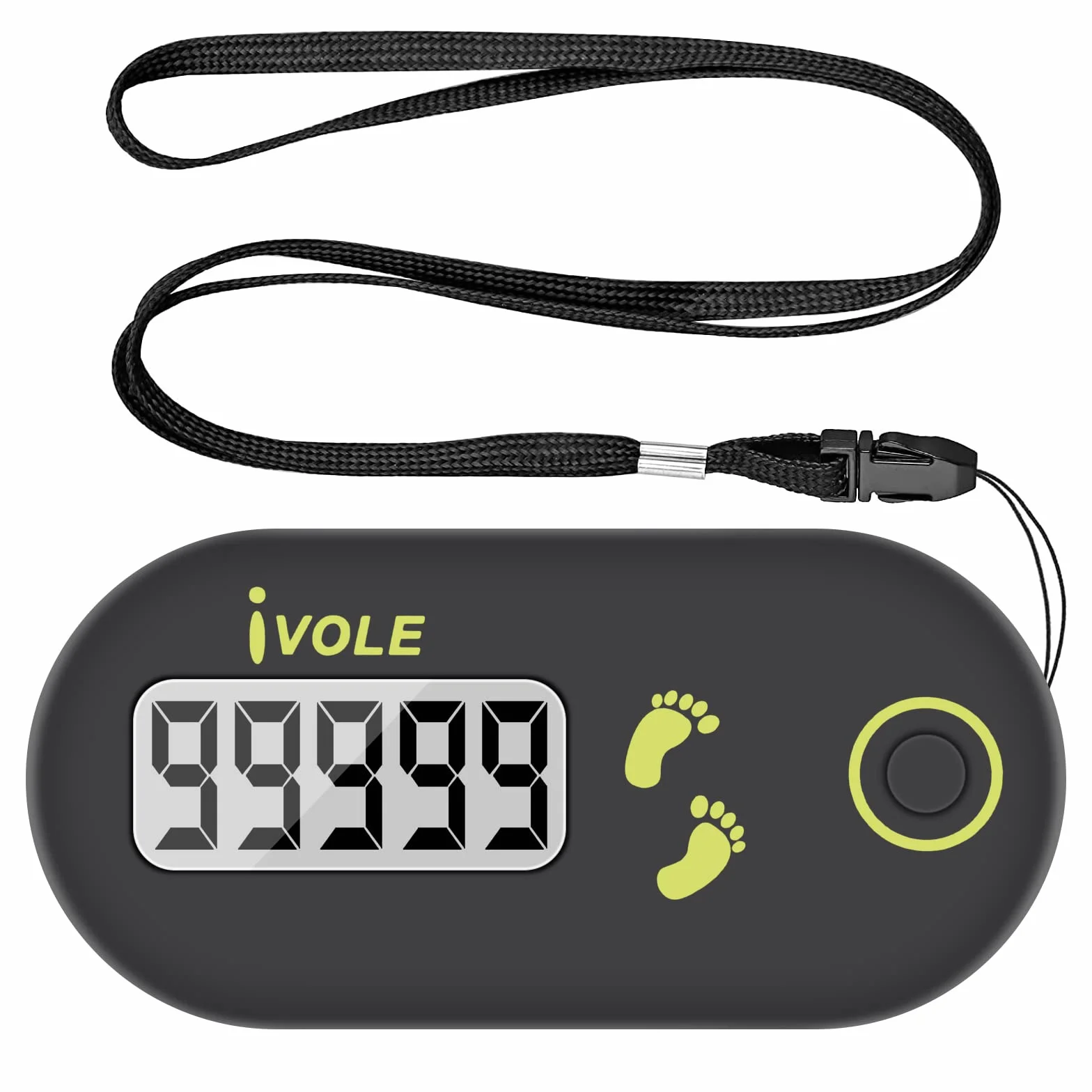 Czemo Mini Podomètre avec Lanière, Podomètre Portable pour Suivi des Pas et Distance