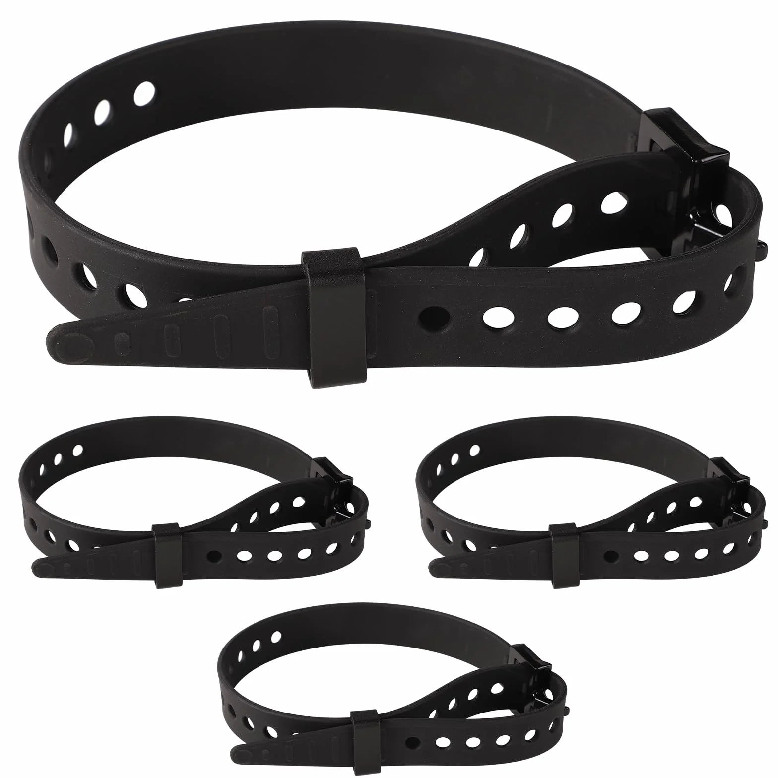 Lot de 4 Sangles de Raquettes à Neige, 48 x 2 cm, Réglables pour Enfants et Adultes