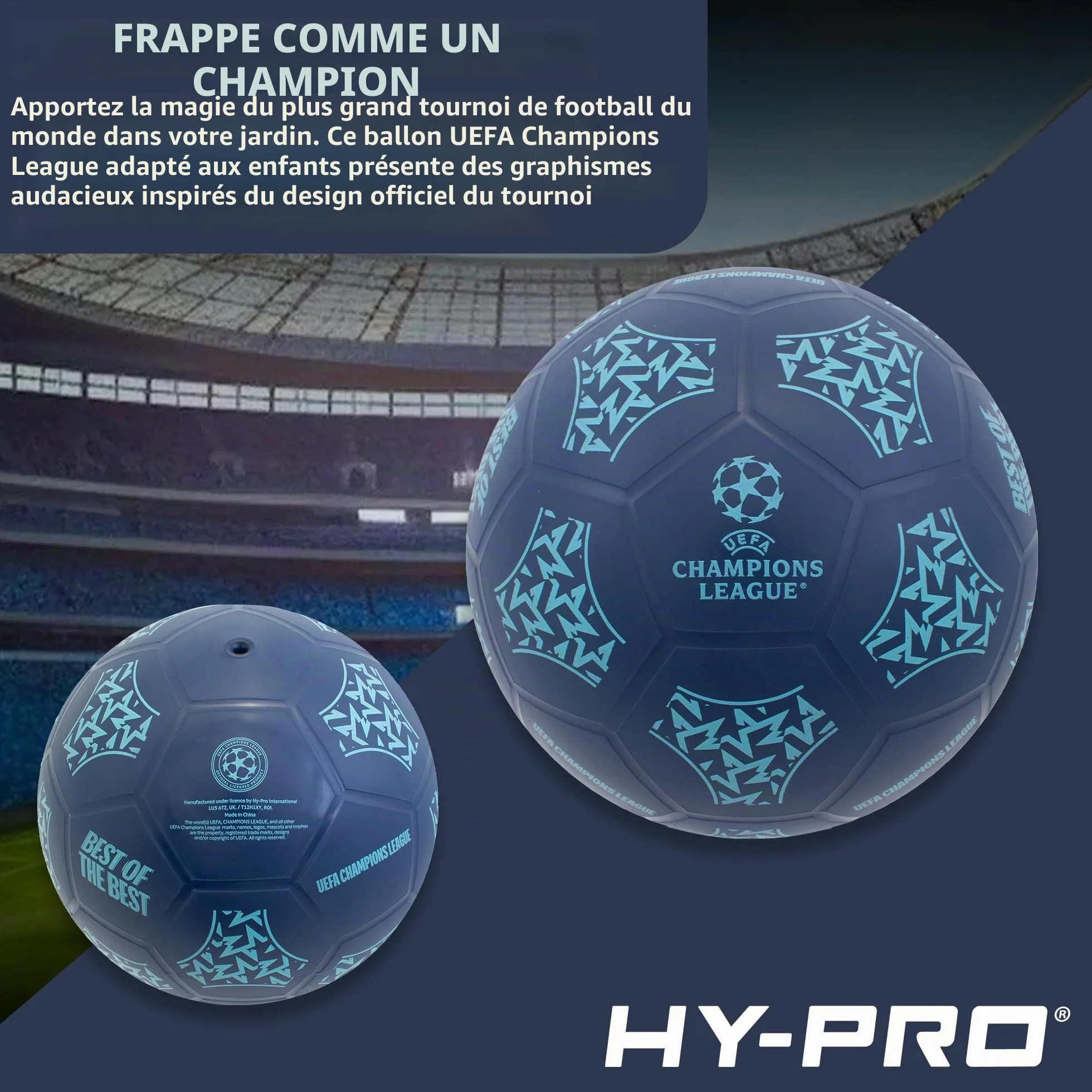 Hy-Pro Ballon de Jeu Football pour Enfants Intérieur Extérieur Jardin Plage