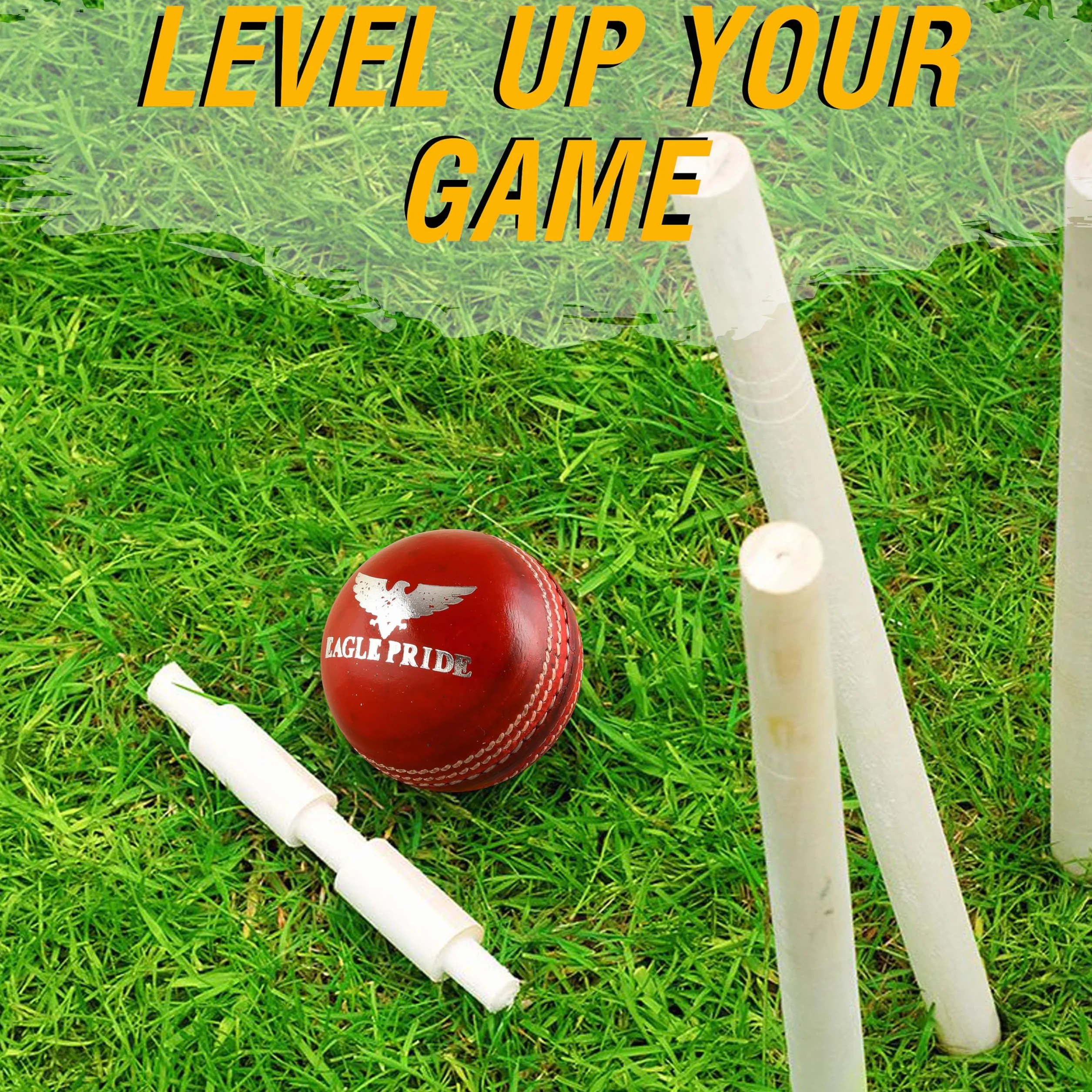 Balles de cricket rigides en cuir pour club, entraînement, matchs de test, jeux T20 cousus à la main, cuir tanné poli, balles de cricket County Cricket Crown Match Rouge, blanc (156 g)