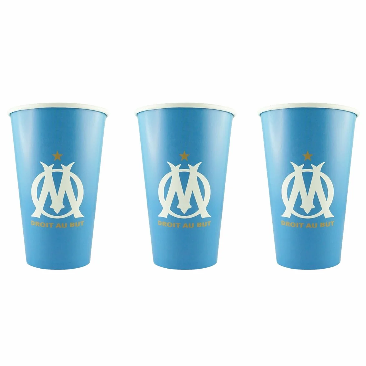 OLYMPIQUE DE MARSEILLE Verre Gobelet Jetable 47,5cl OM