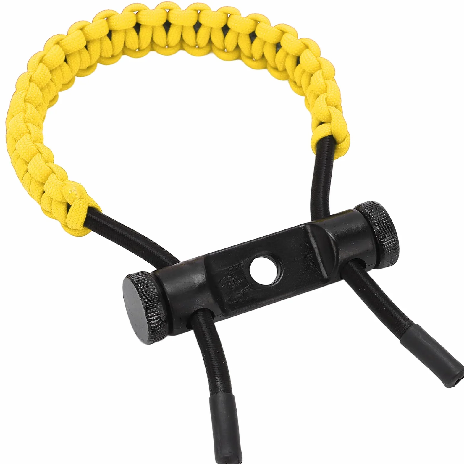 Élingues de Poignet d'Arc à Poulies Réglable, Corde de Dragonne Durable pour Tir à l'Arc (Jaune)