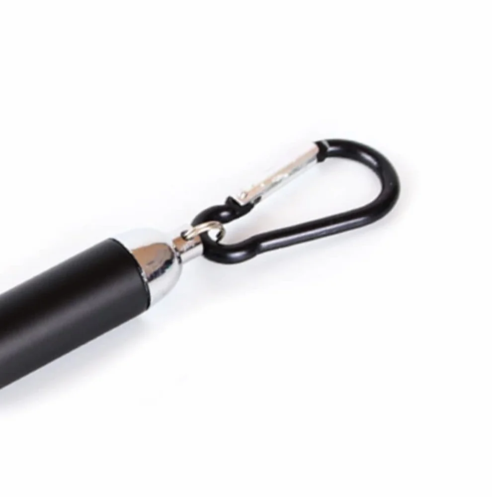 Mini Mousqueton Porte-clés en Alliage d'aluminium Noir 100 Pièces pour Camping Randonnée Pêche