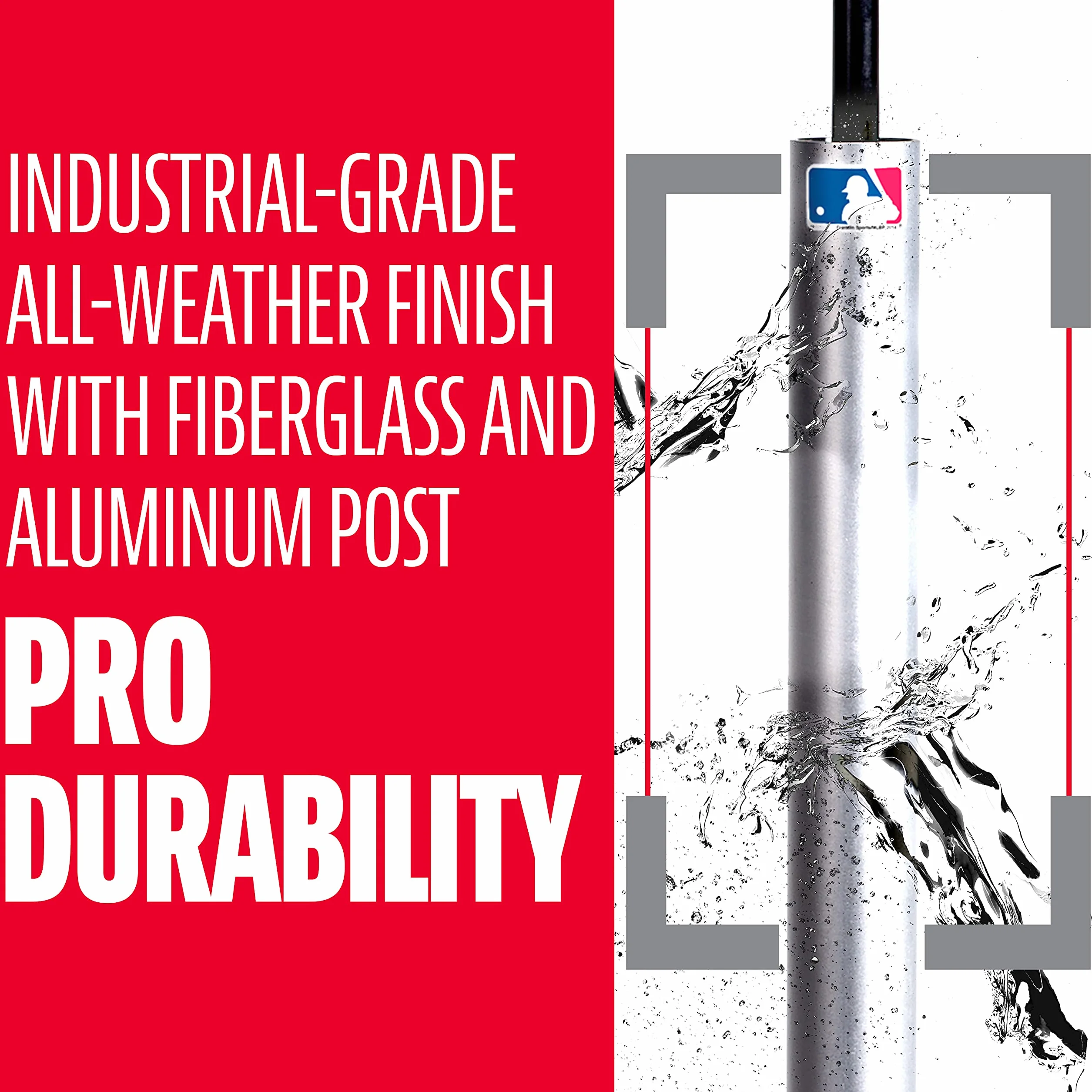 Franklin Sports MLB Pro Porta Hitting Tee - Portable Weighted Adjustable Baseball Softball Batting Tee