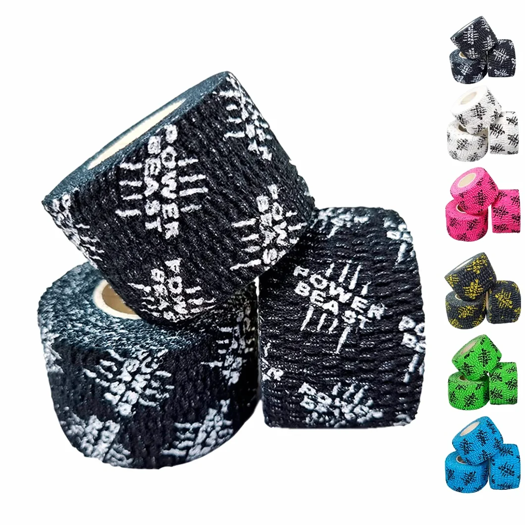 Sport Tape Crossfit 3 Rouleaux Cohesive Tape Elastique Hook Grip Coton Résistant à la Transpiration