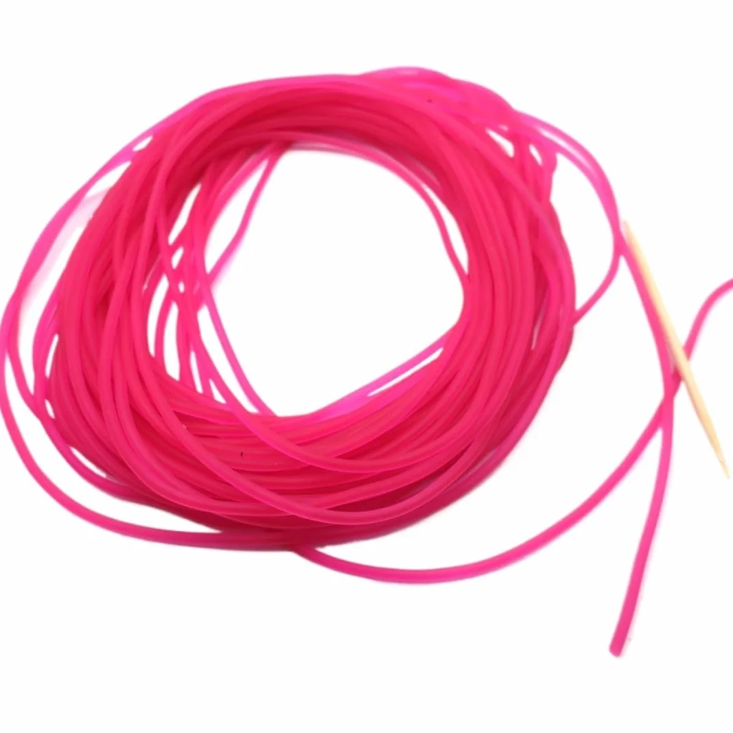 Ligne en Caoutchouc Élastique Solide 1,6 mm 10 M pour Pêche Rose