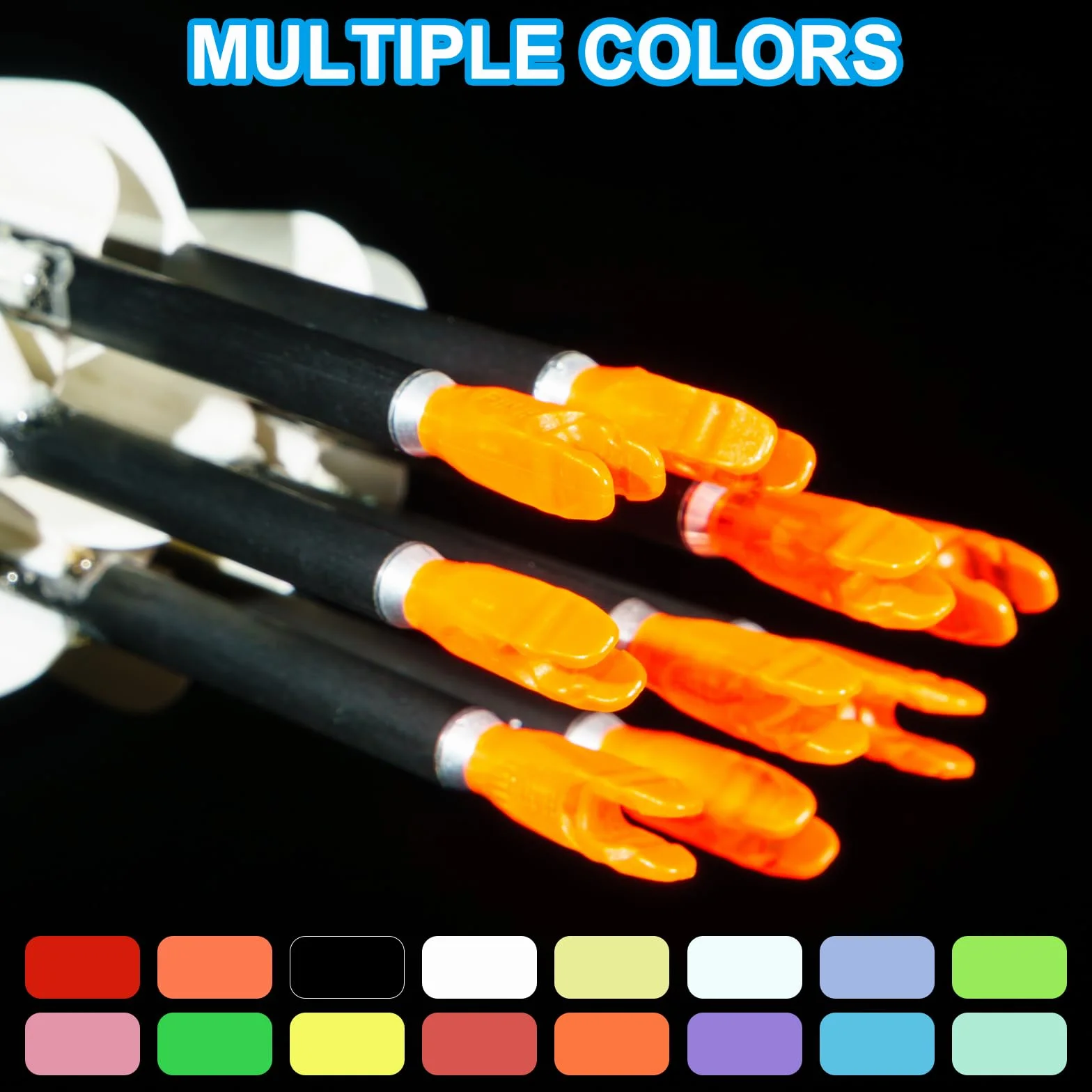 QUARKZMAN Encoches De Flèches en Plastique .244" 6.2mm pour Flèches en Carbone Arc À Poulies Chasse Tir Lot de 50