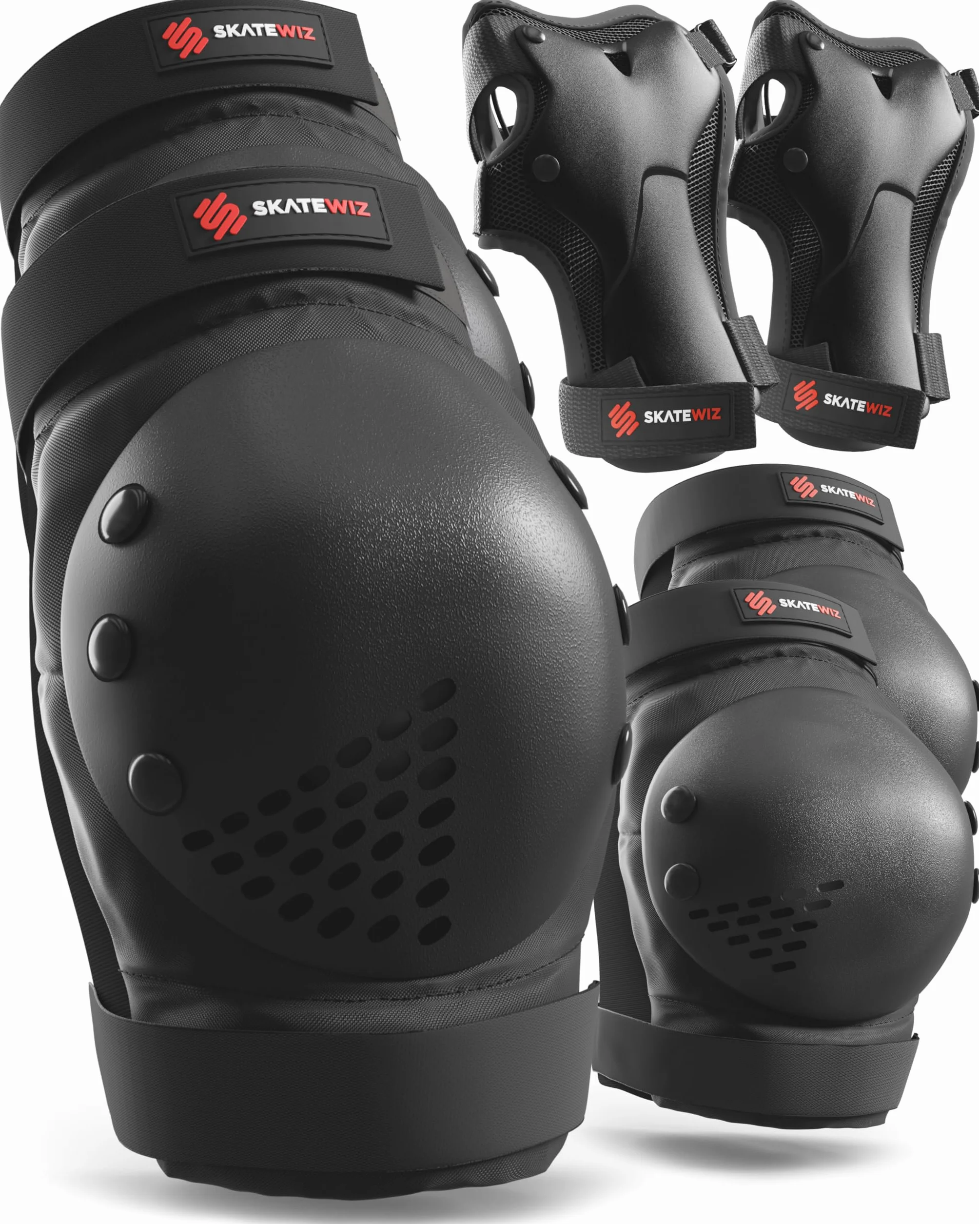 SKATEWIZ Protection Roller Enfant Adulte Skateboard BMX Velo Genouillère 6pc