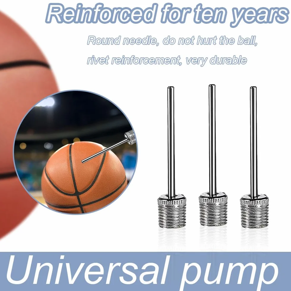 Aiguille de Pompe à Ballon 12 Pcs pour Basket-Ball, Volley-Ball, Football, Rugby