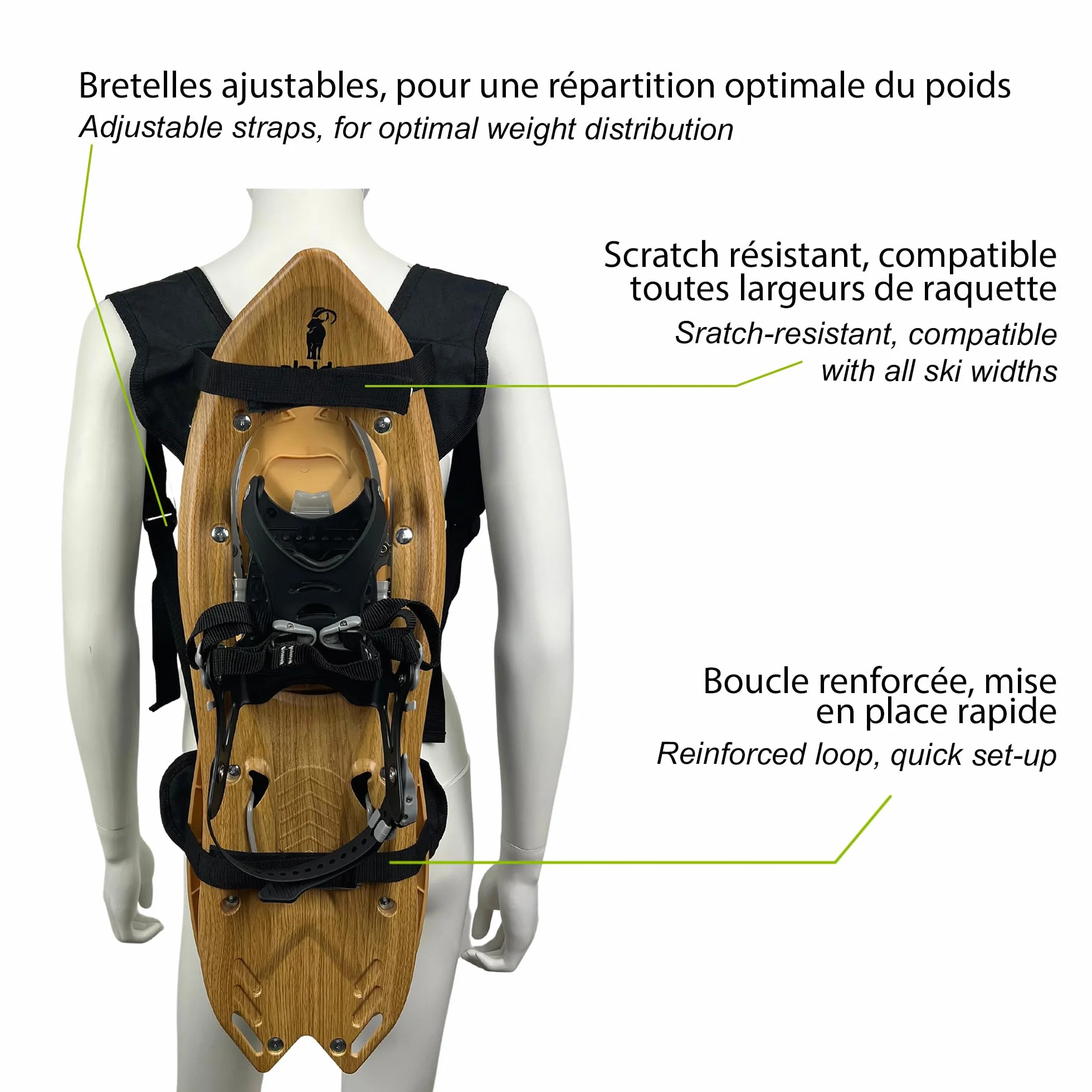 Skiback Le Porte-Ski révolutionnaire pour Garder Les Deux Mains Libres