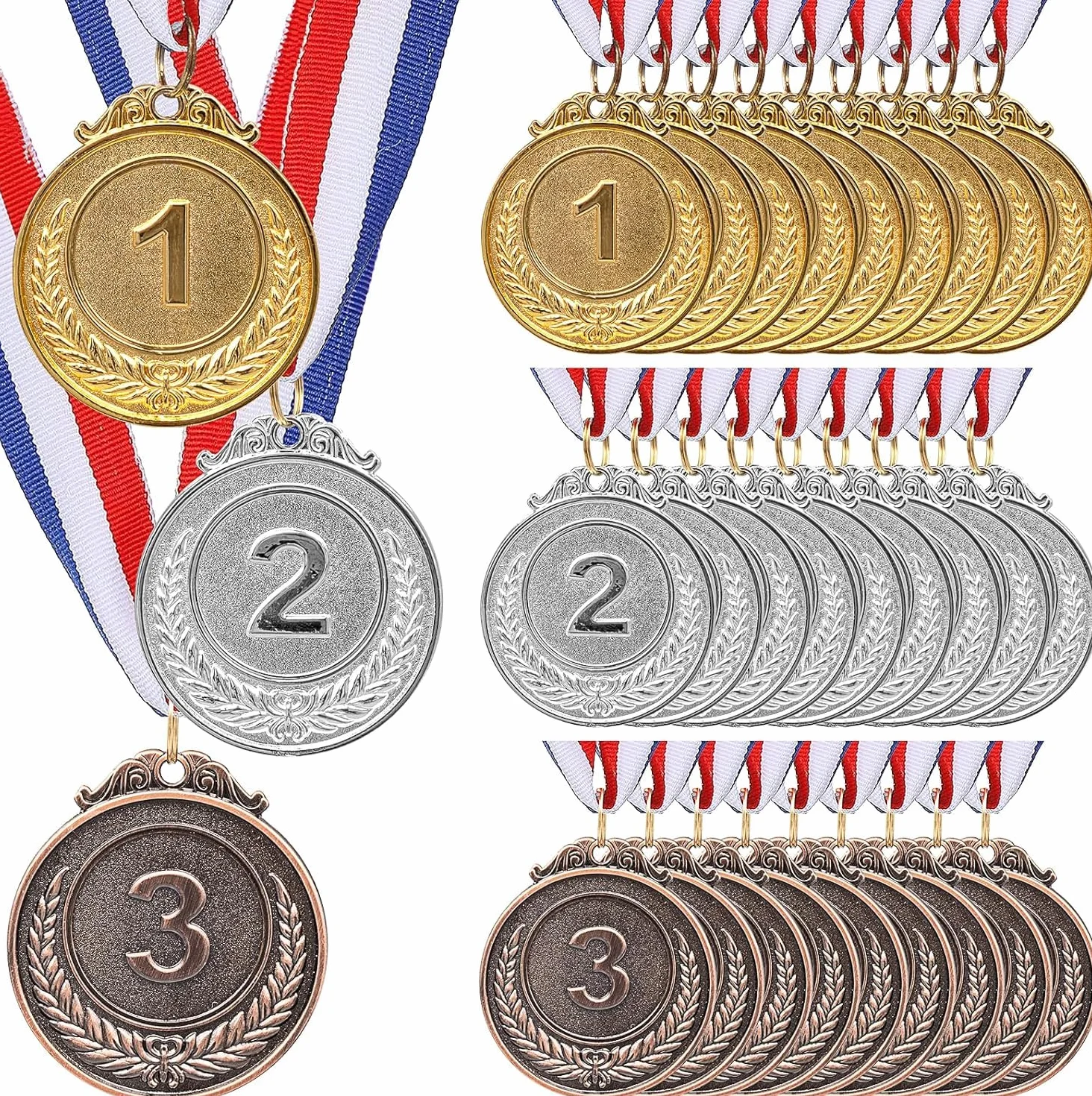 MALLOOM 30 Médailles Or Argent Bronze – Médailles Vainqueur Compétitions Fêtes Style Olympique