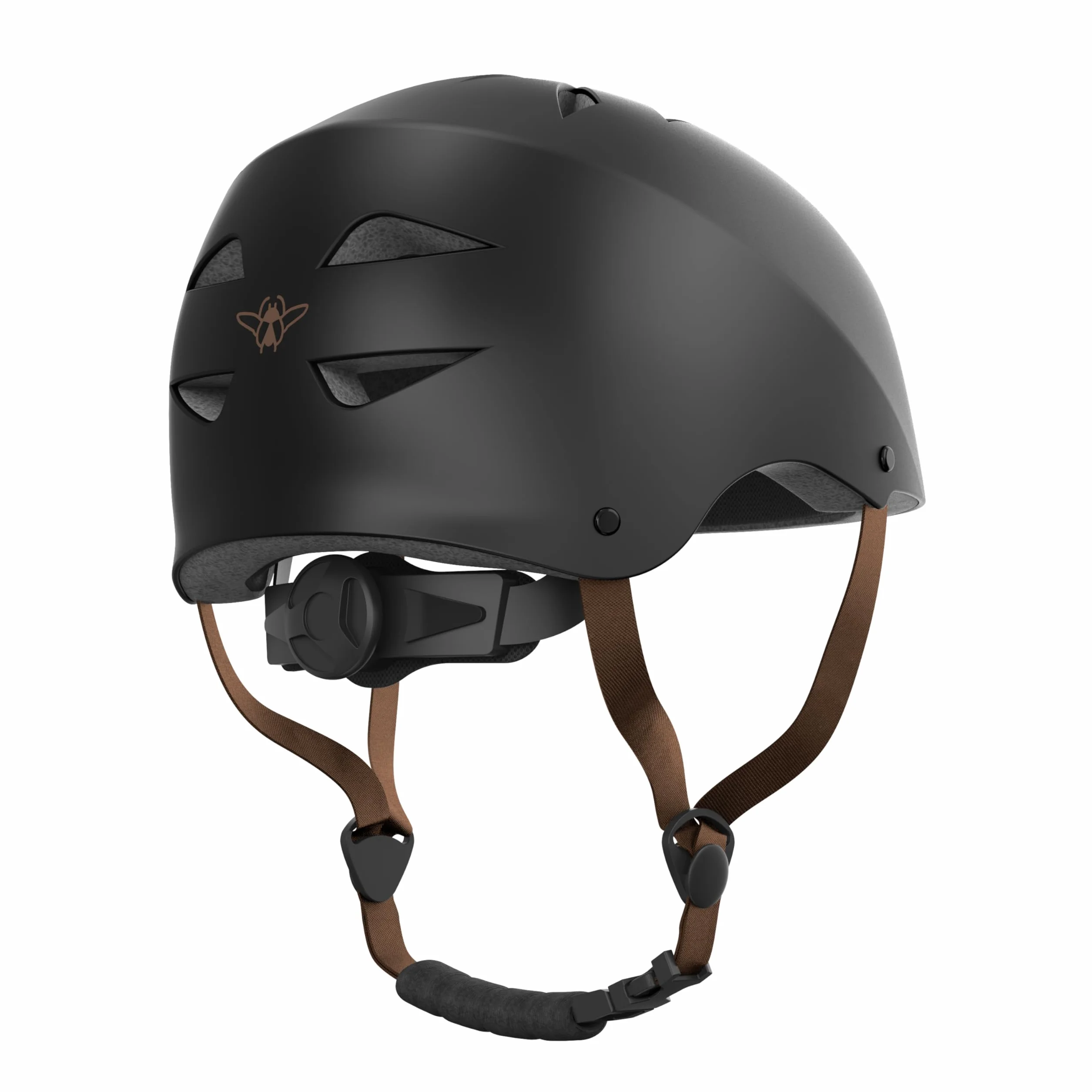 Casque Vélo Enfant CASR Classic - Léger, Taille Ajustable, Certifié EN1078, Noir Mat, Taille S