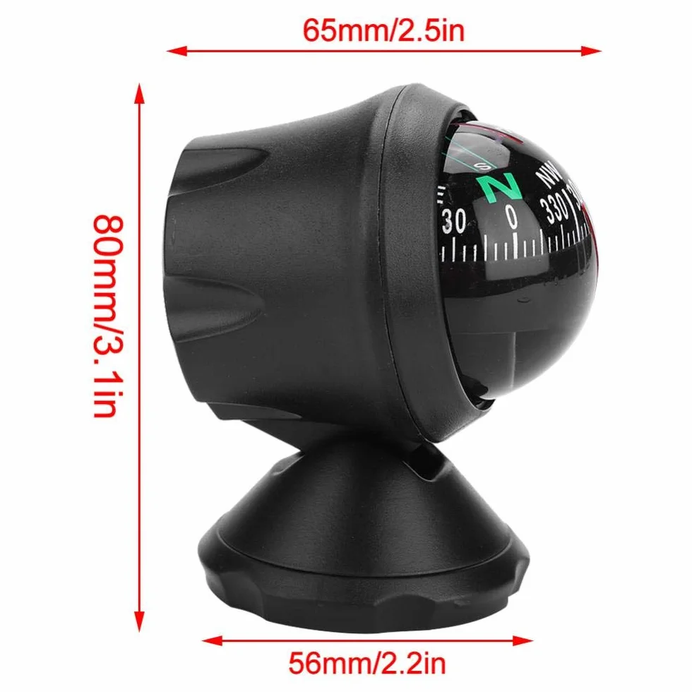 Boussole Marine Électronique avec Vision Nocturne Réglable - Compas de Navigation pour Voiture et Bateau